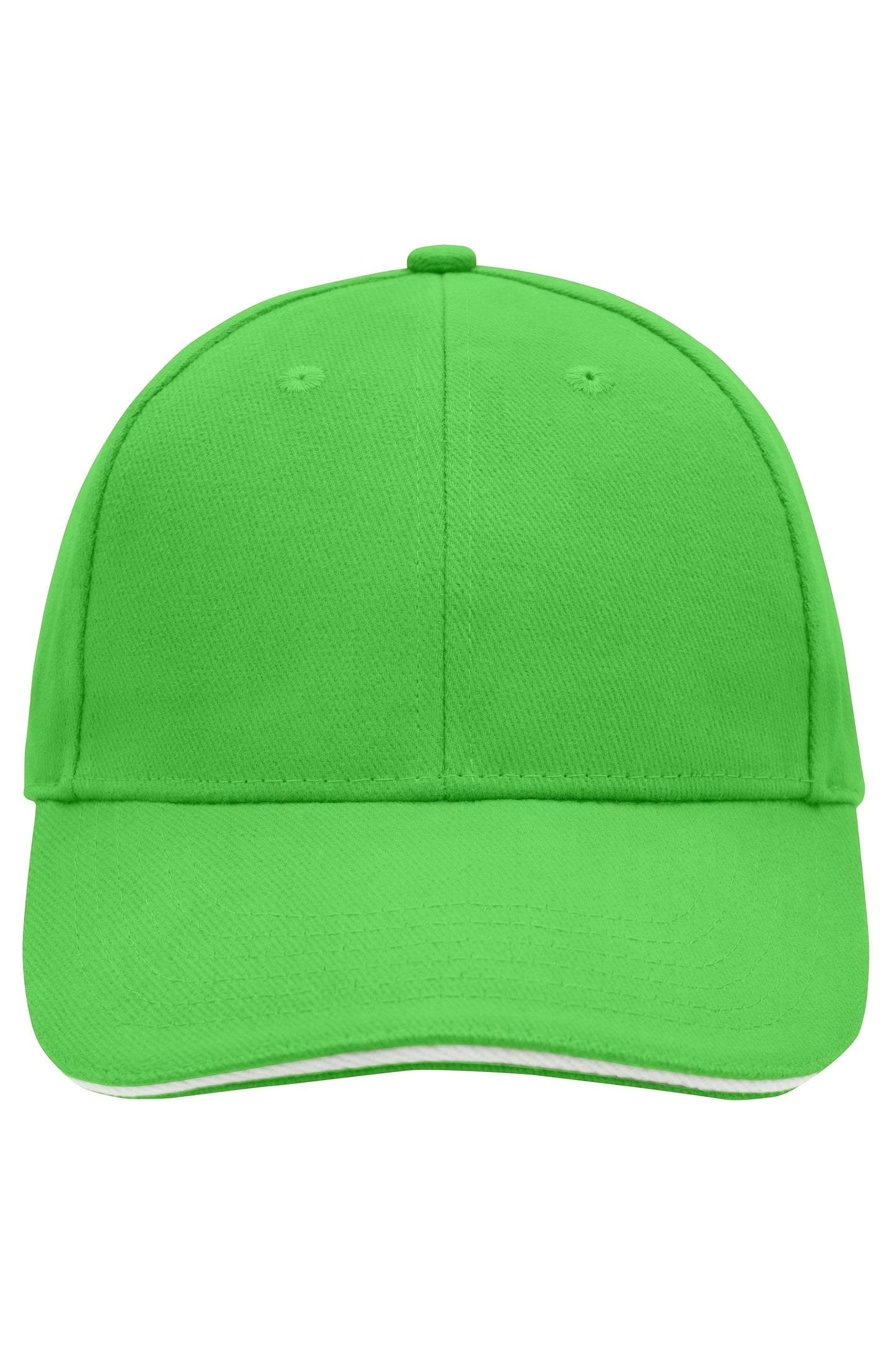 MB024 - 6 Panel Sandwich Cap in lime-green/white Größe one size von Daiber