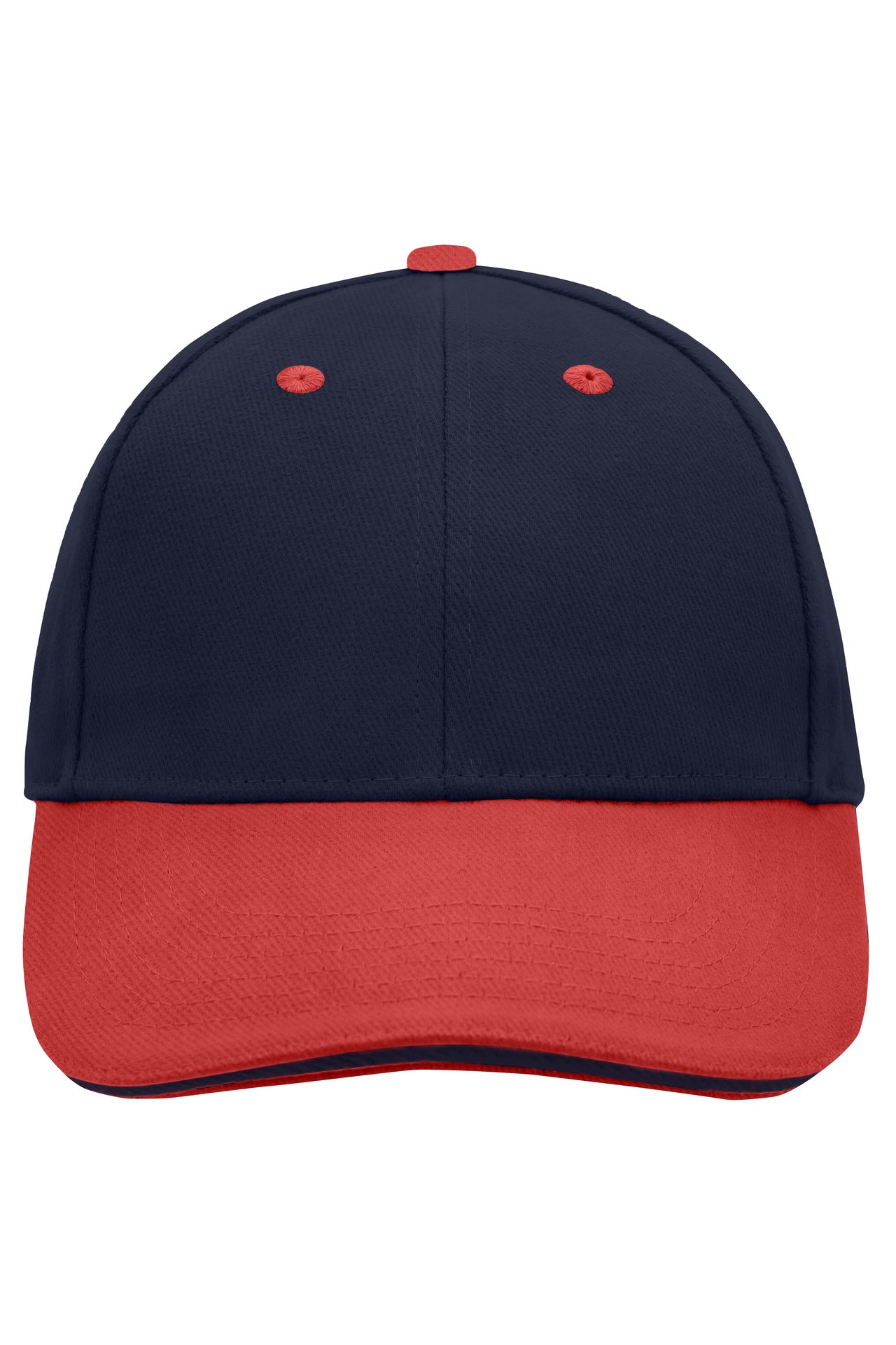 MB024 - 6 Panel Sandwich Cap in navy/red/navy Größe one size von Daiber