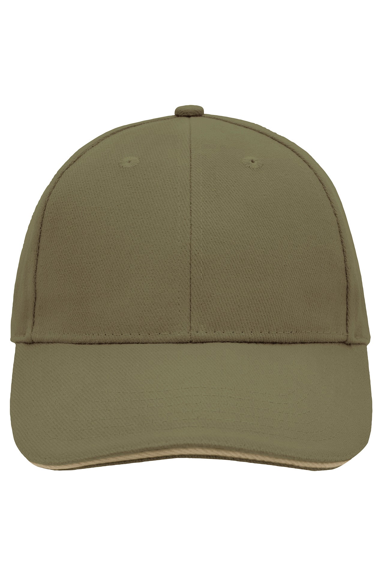 MB024 - 6 Panel Sandwich Cap in olive/beige Größe one size von Daiber