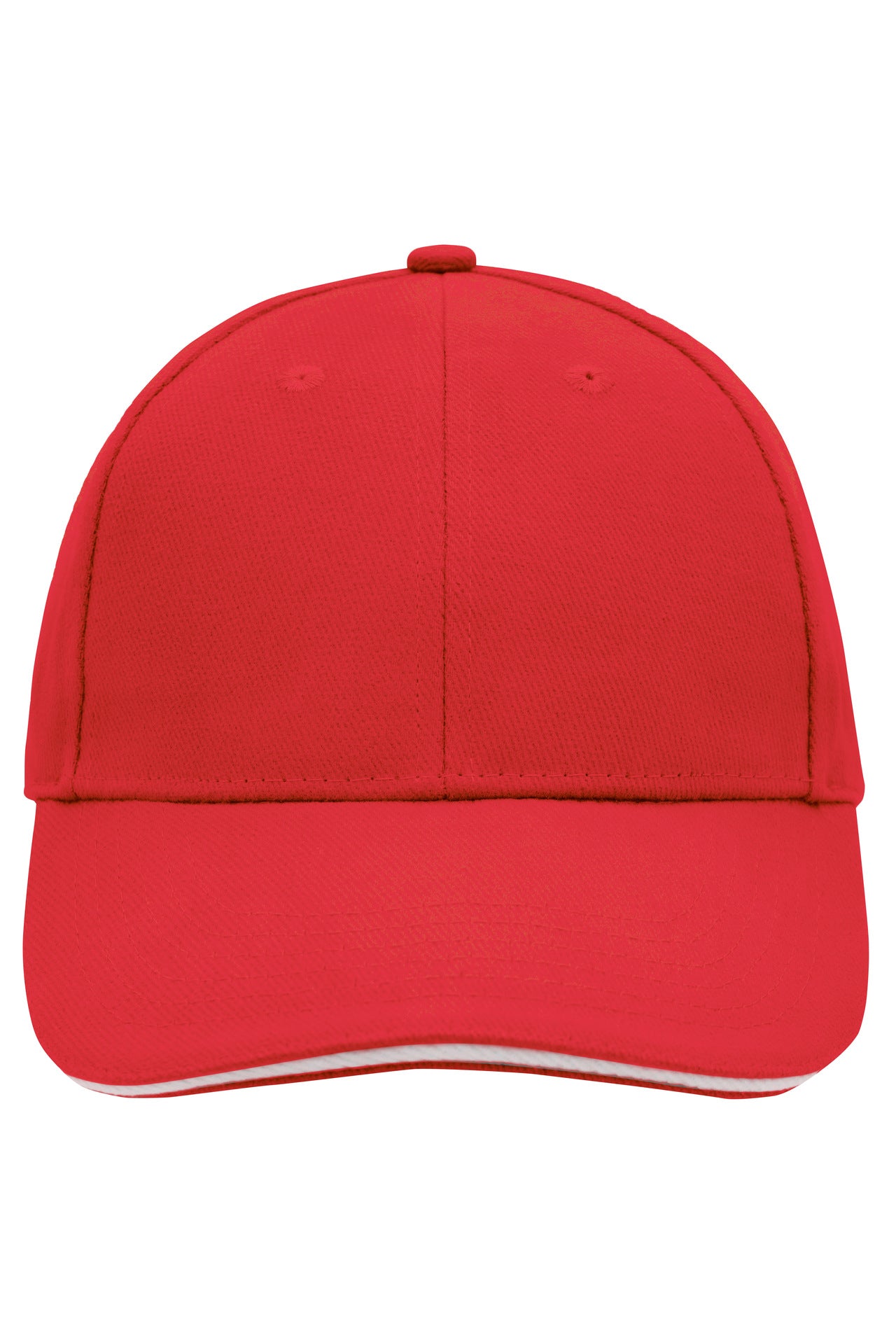 MB024 - 6 Panel Sandwich Cap in red/white Größe one size von Daiber