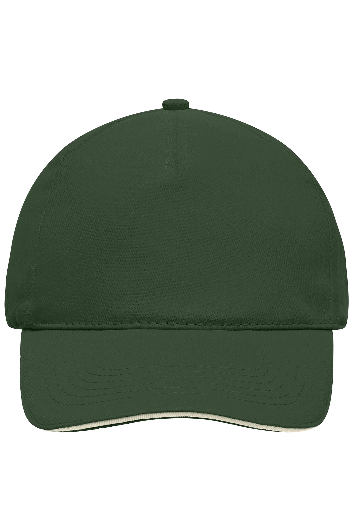 MB035 - 5 Panel Sandwich Cap in dark-green/natural Größe one size von Daiber