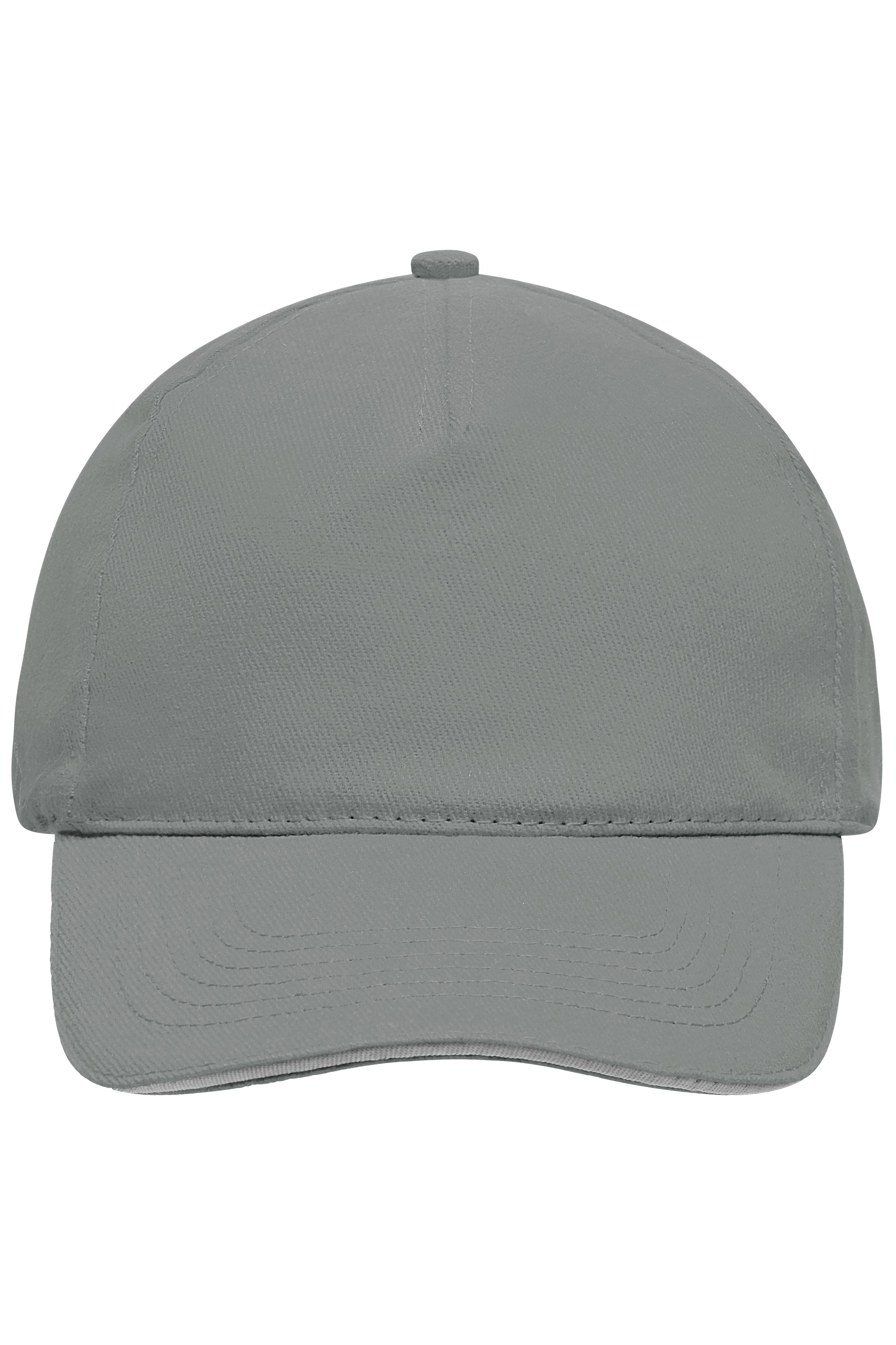MB035 - 5 Panel Sandwich Cap in dark-grey/light-grey Größe one size von Daiber