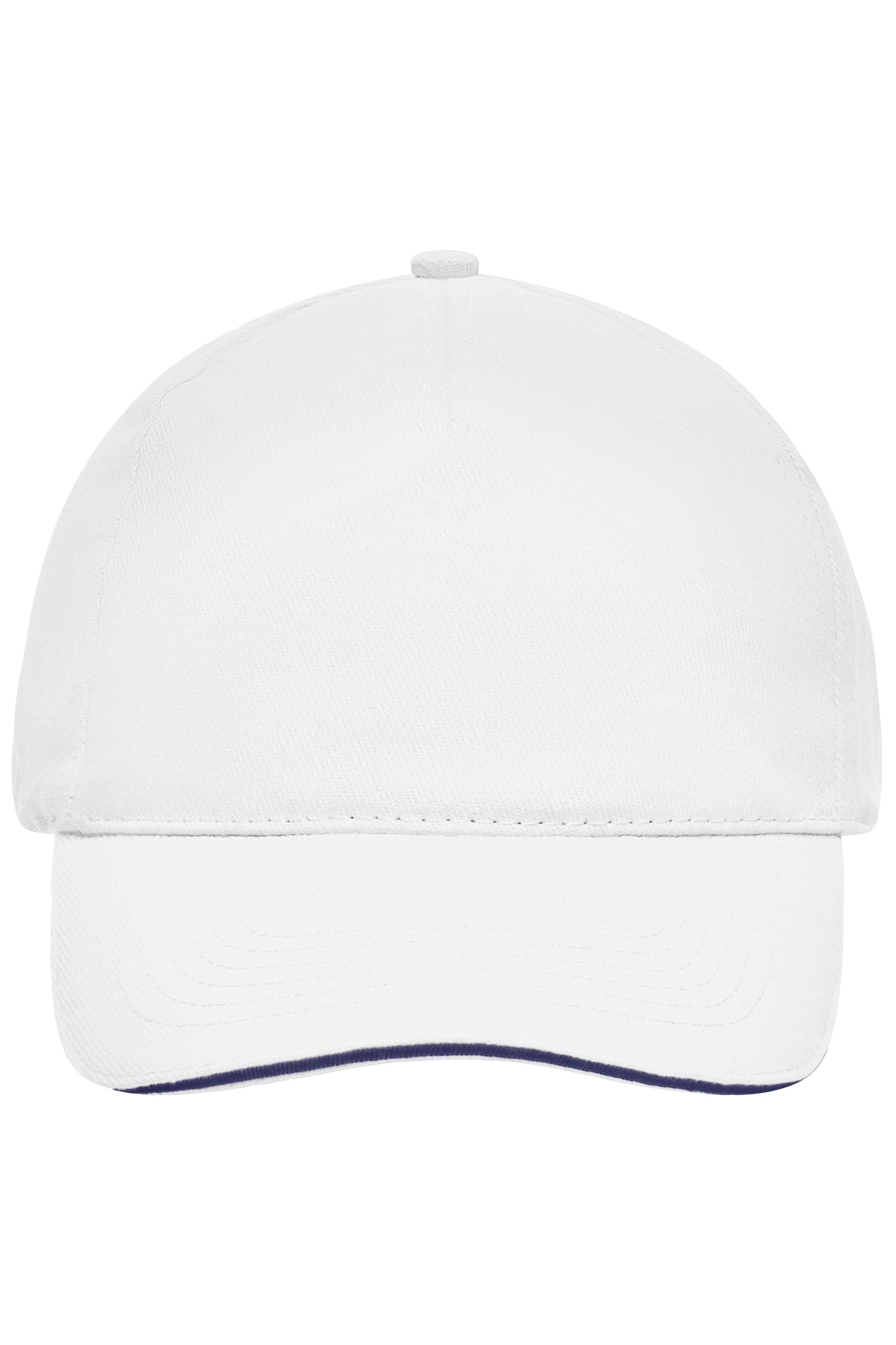MB035 - 5 Panel Sandwich Cap in white/navy Größe one size von Daiber