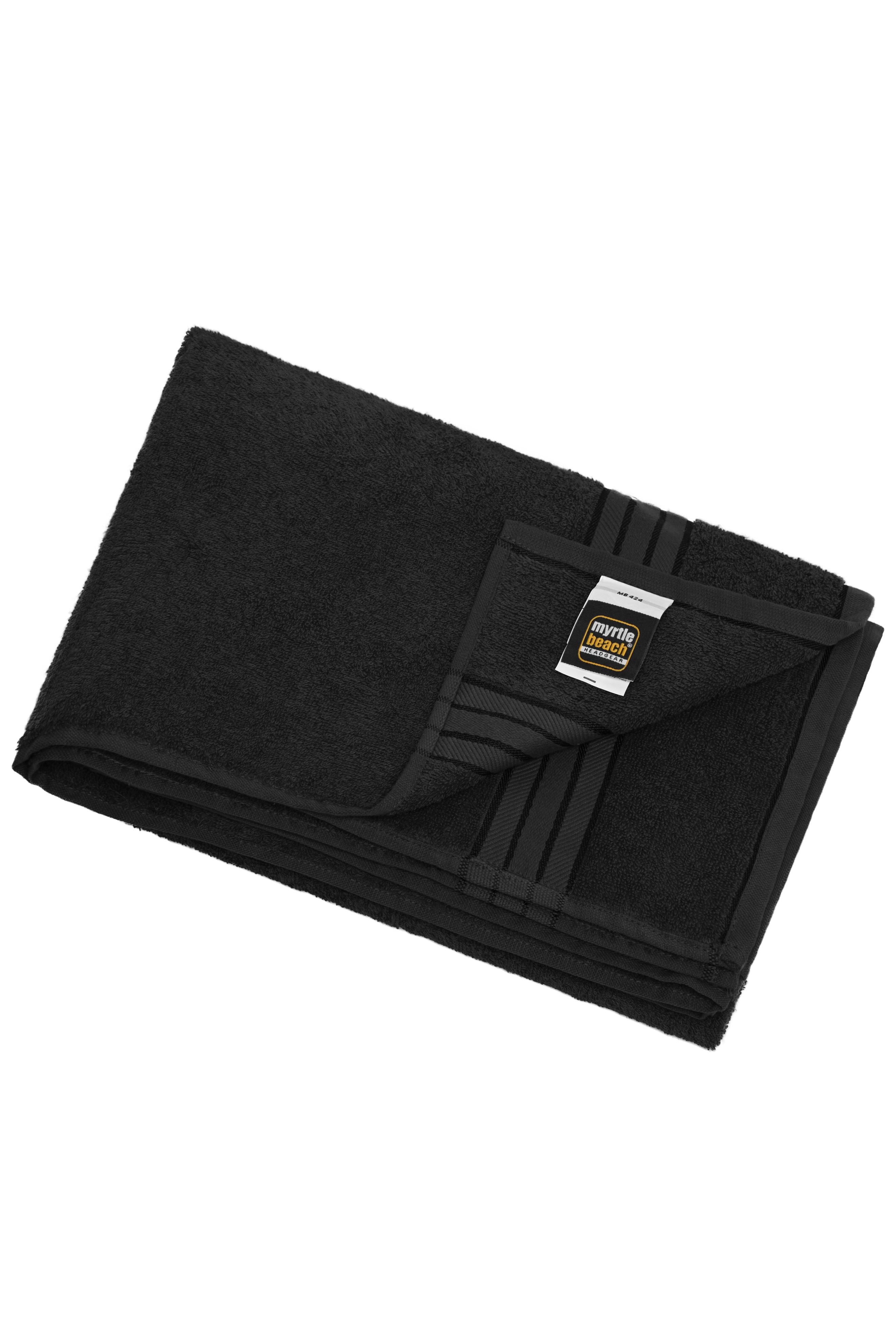 MB424 - Bath Sheet in black Größe one size von Daiber