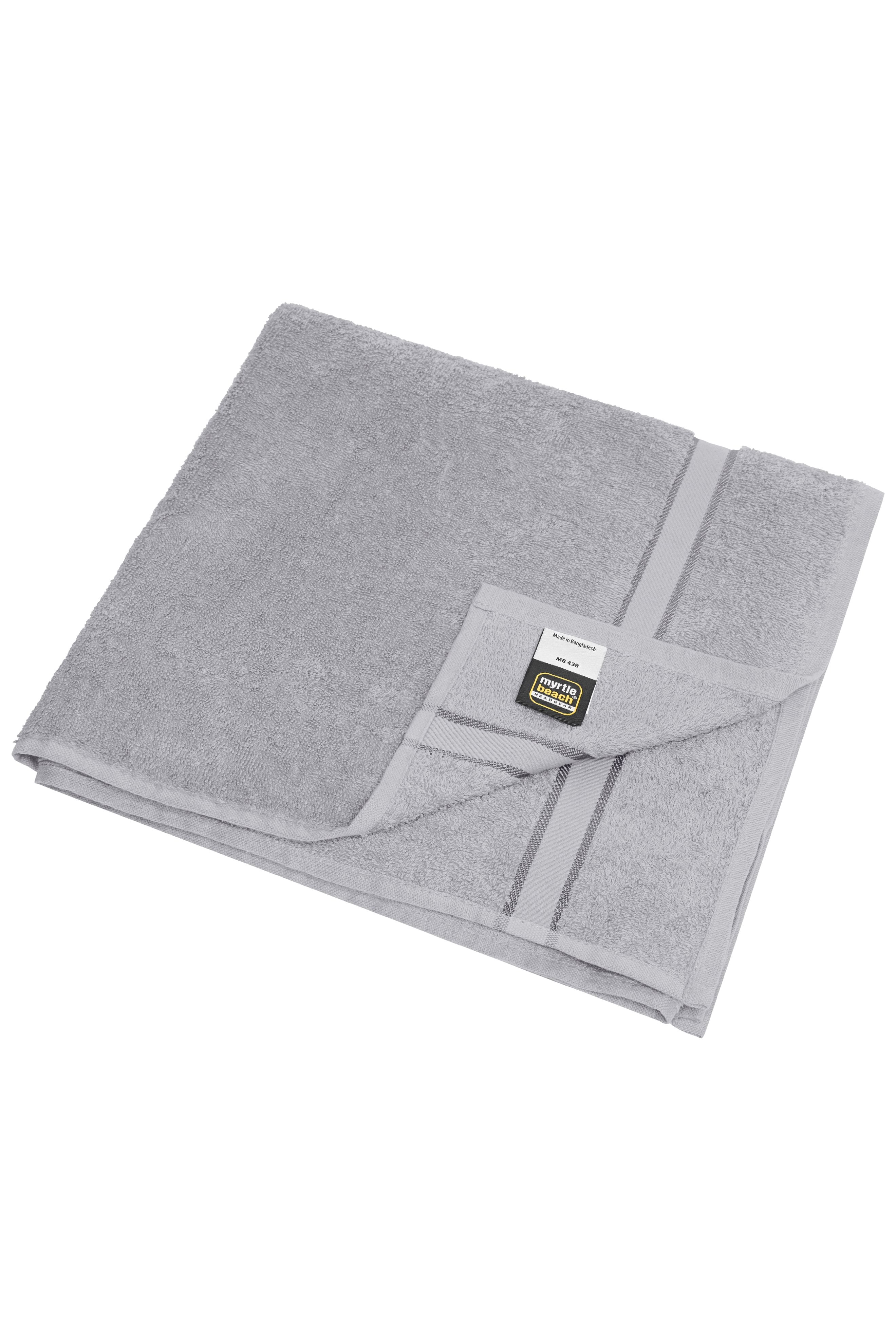 MB438 - Bath Towel in silver Größe 70 x 140 cm von Daiber