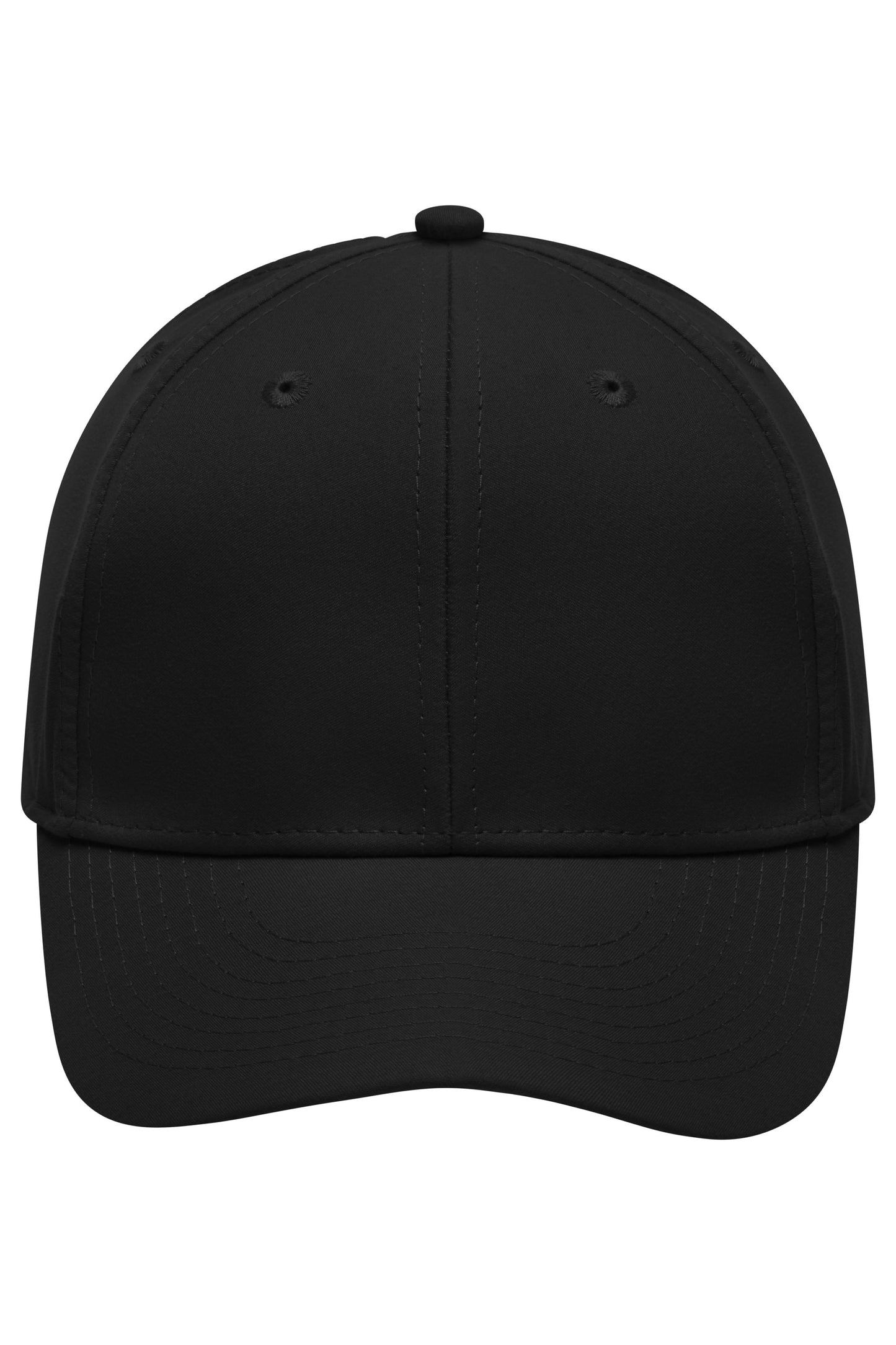 MB6135 - 6 Panel Polyester Peach Cap in black Größe one size von Daiber