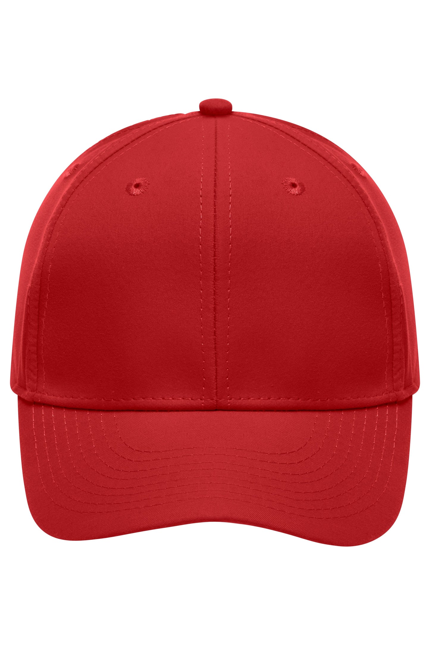 MB6135 - 6 Panel Polyester Peach Cap in red Größe one size von Daiber