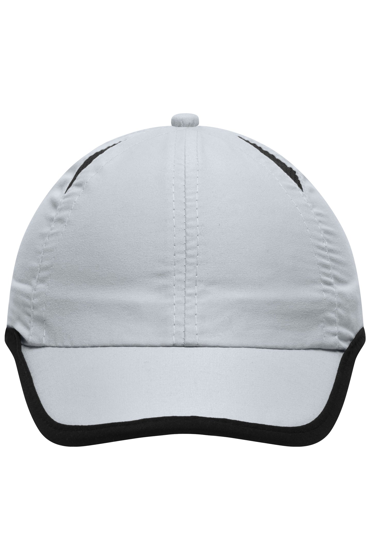 MB6156 - 6 Panel Micro-Edge Sports Cap in light-grey/black Größe one size von Daiber