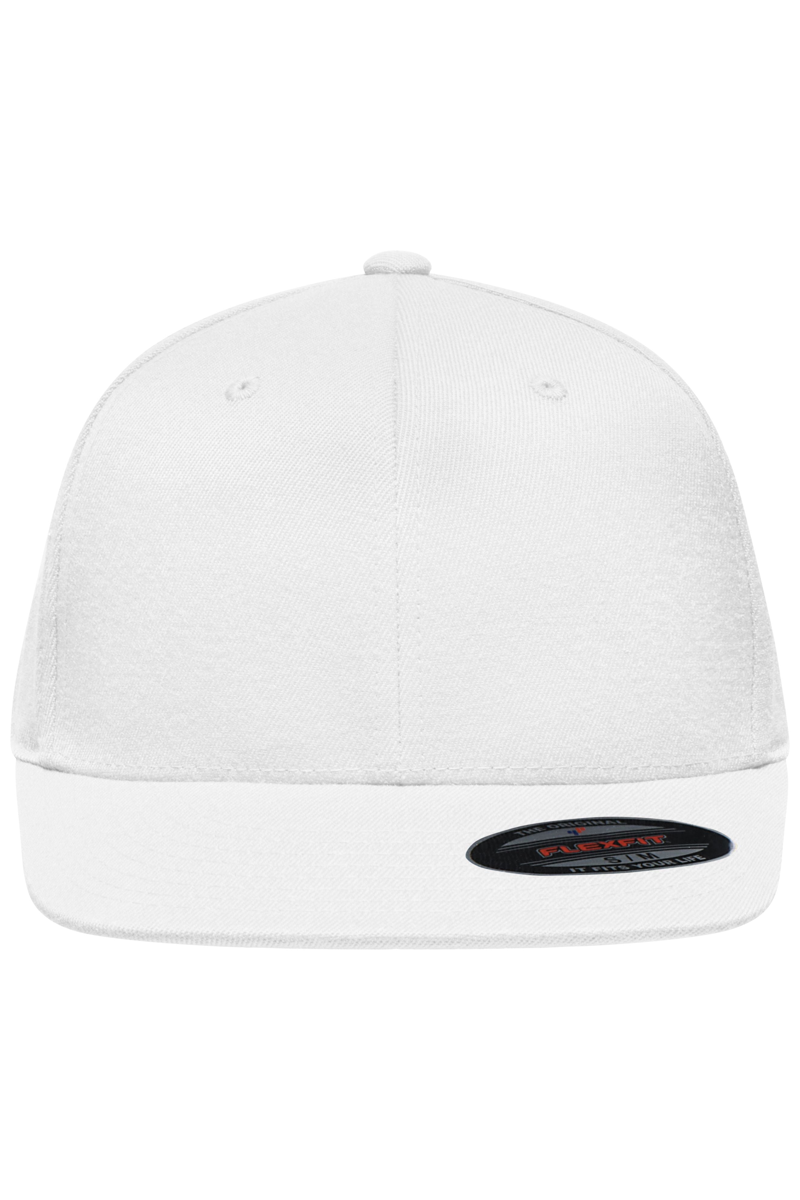 MB6184 - Flexfit® Flat Peak Cap in white Größe S/M von Daiber