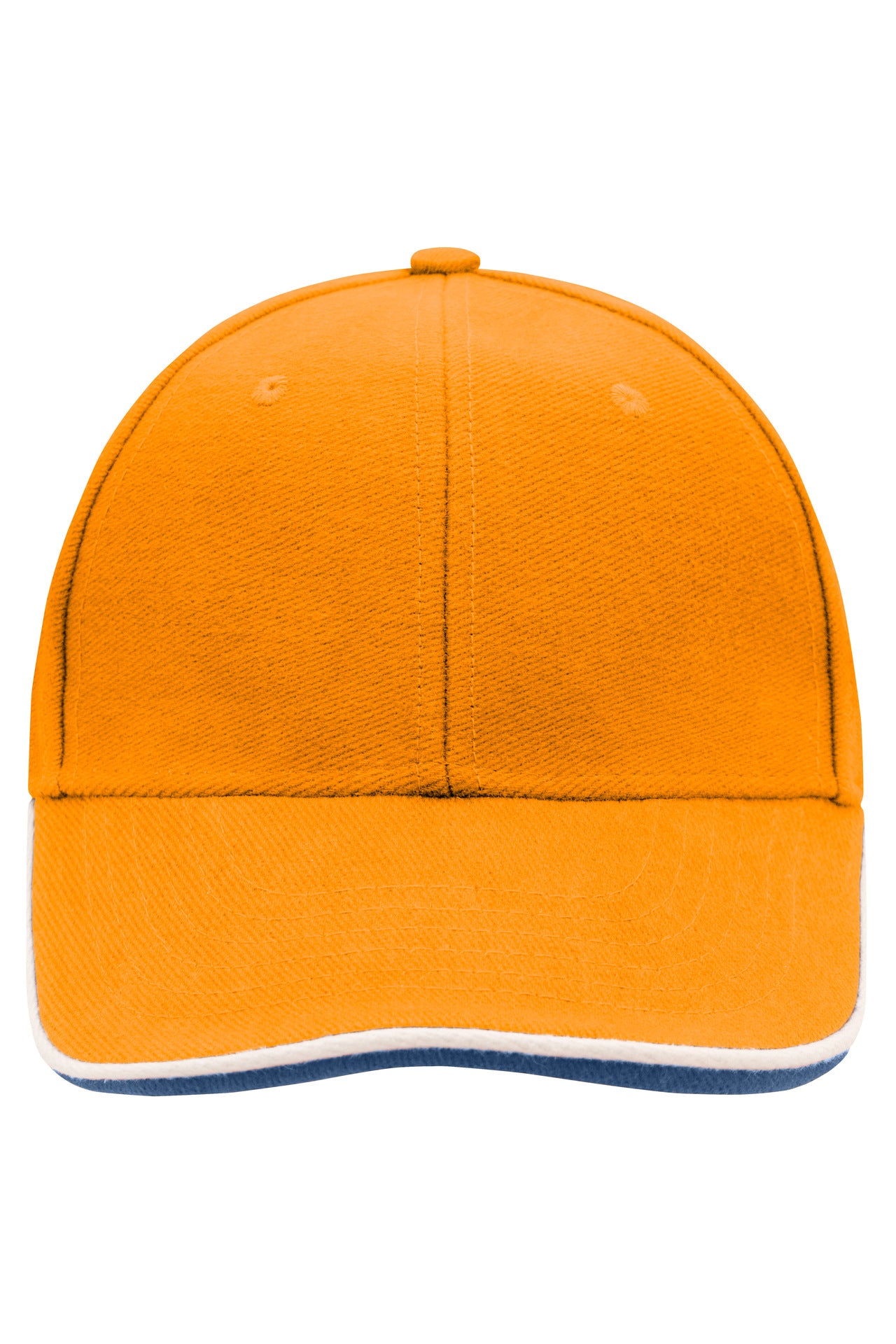 MB6197 - 6 Panel Double Sandwich Cap in orange/white/royal Größe one size von Daiber