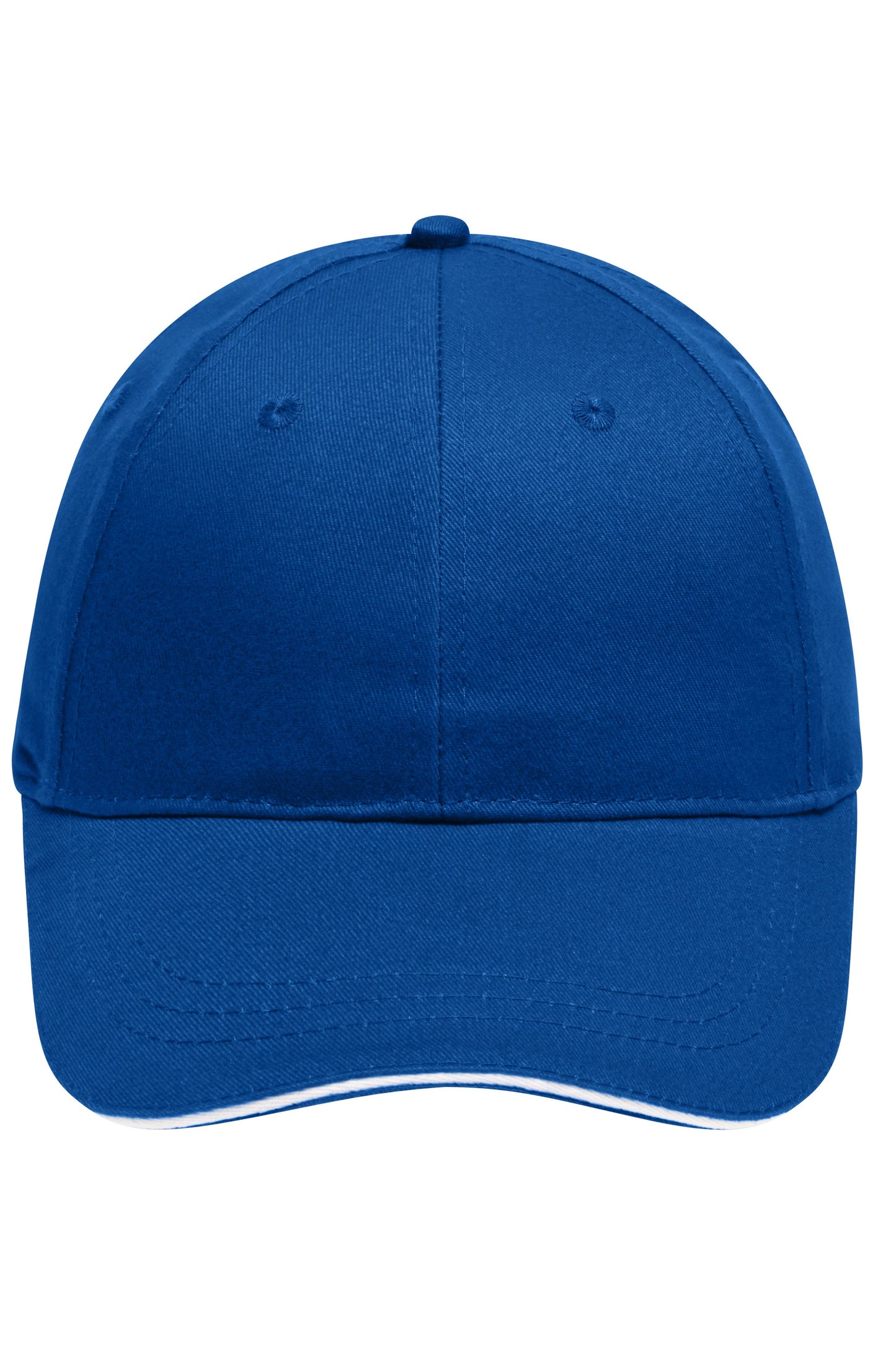 MB6212 - 6 Panel Brushed Sandwich Cap in royal/white Größe one size von Daiber