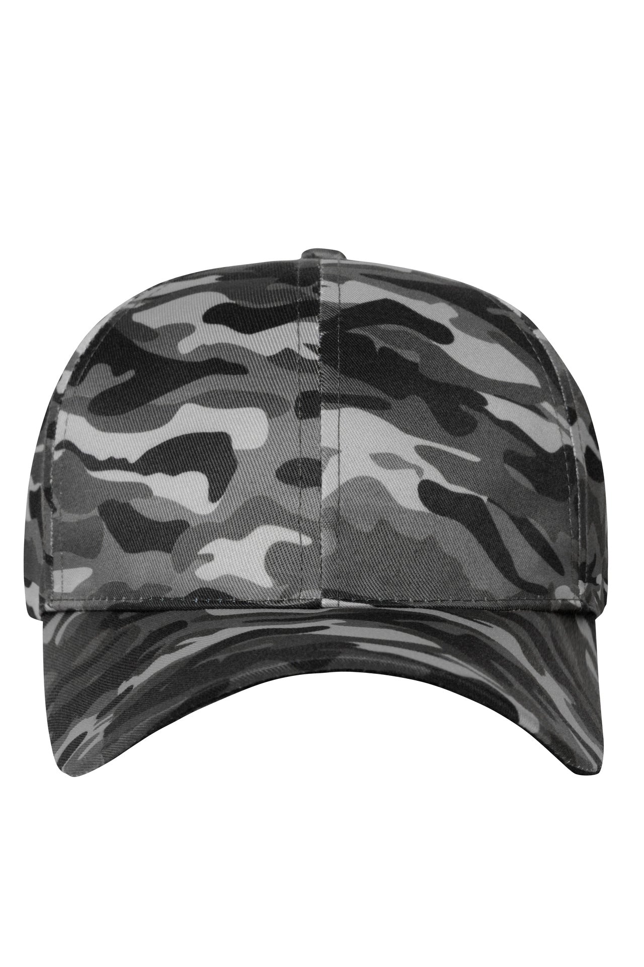 MB6227 - 6 Panel Camouflage Cap in grey/black Größe one size von Daiber
