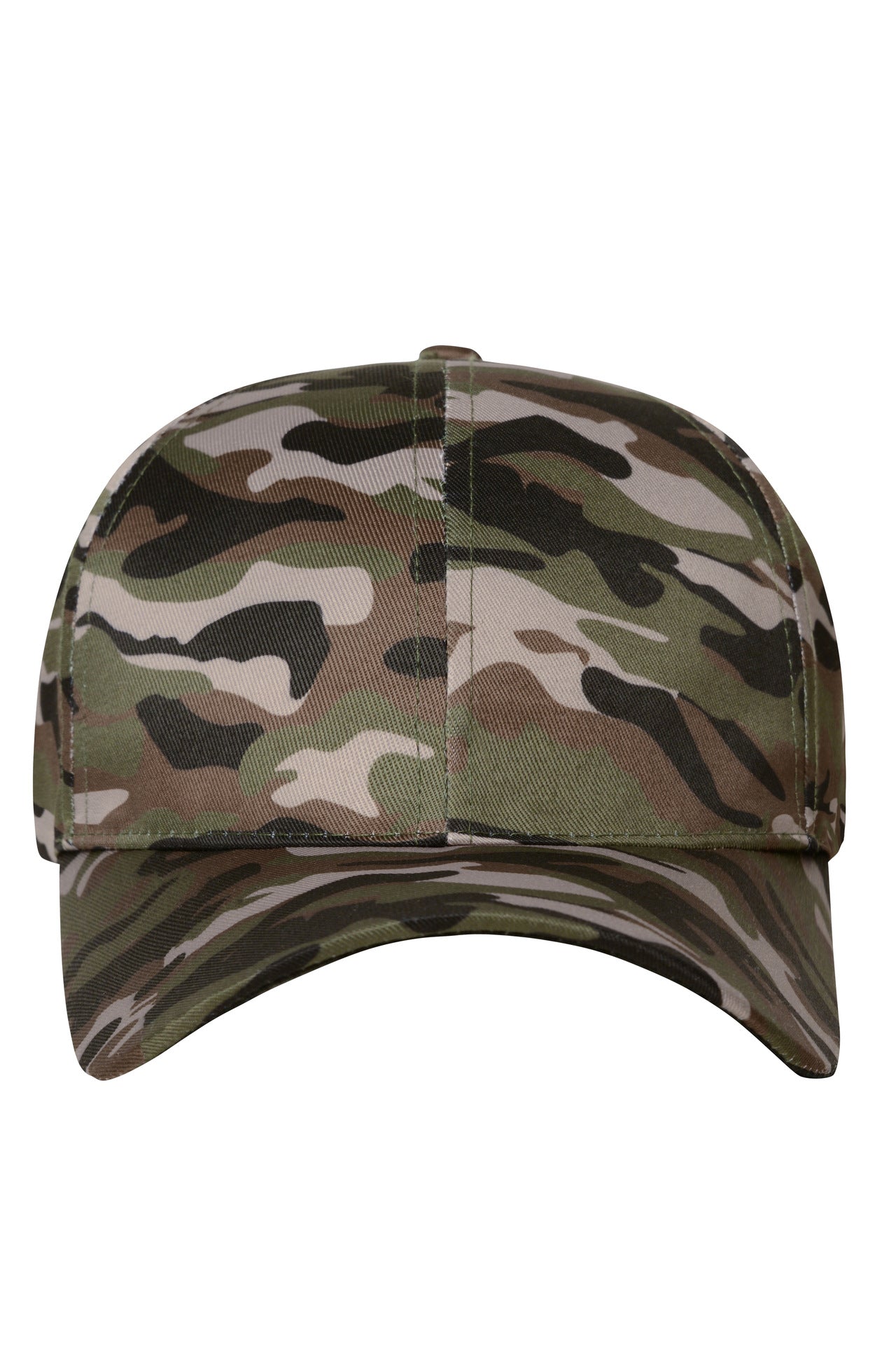 MB6227 - 6 Panel Camouflage Cap in olive/black Größe one size von Daiber