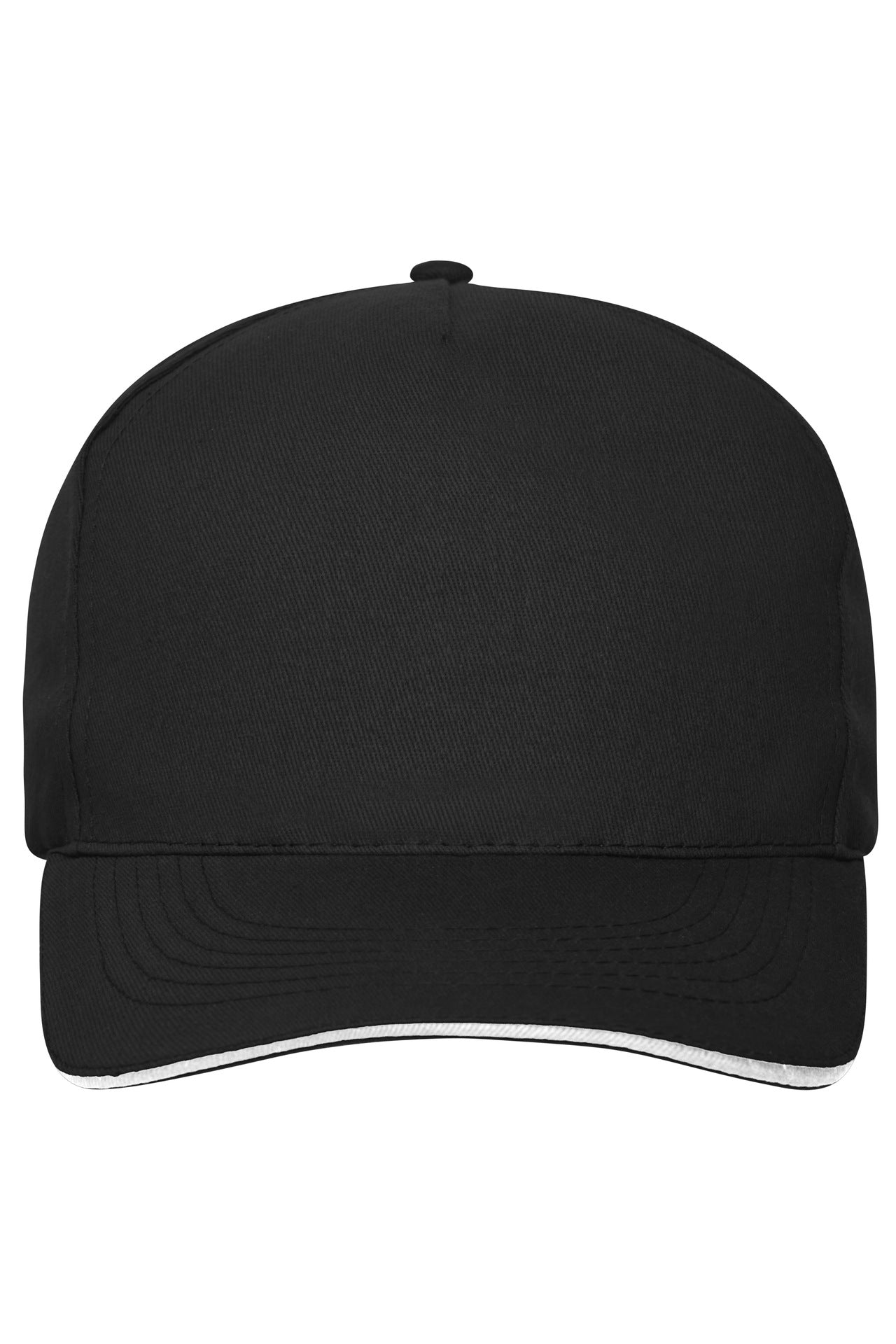 MB6238 - 5 Panel Sandwich Cap Bio Cotton in black/white Größe one size von Daiber