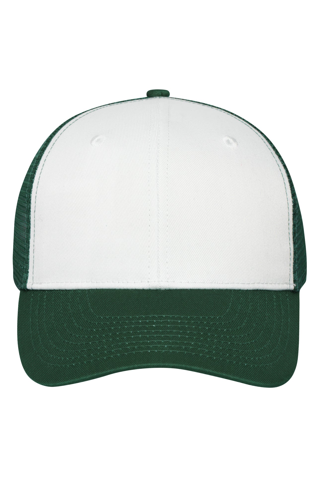 MB6239 - 6 Panel Mesh Cap in white/dark-green Größe one size von Daiber
