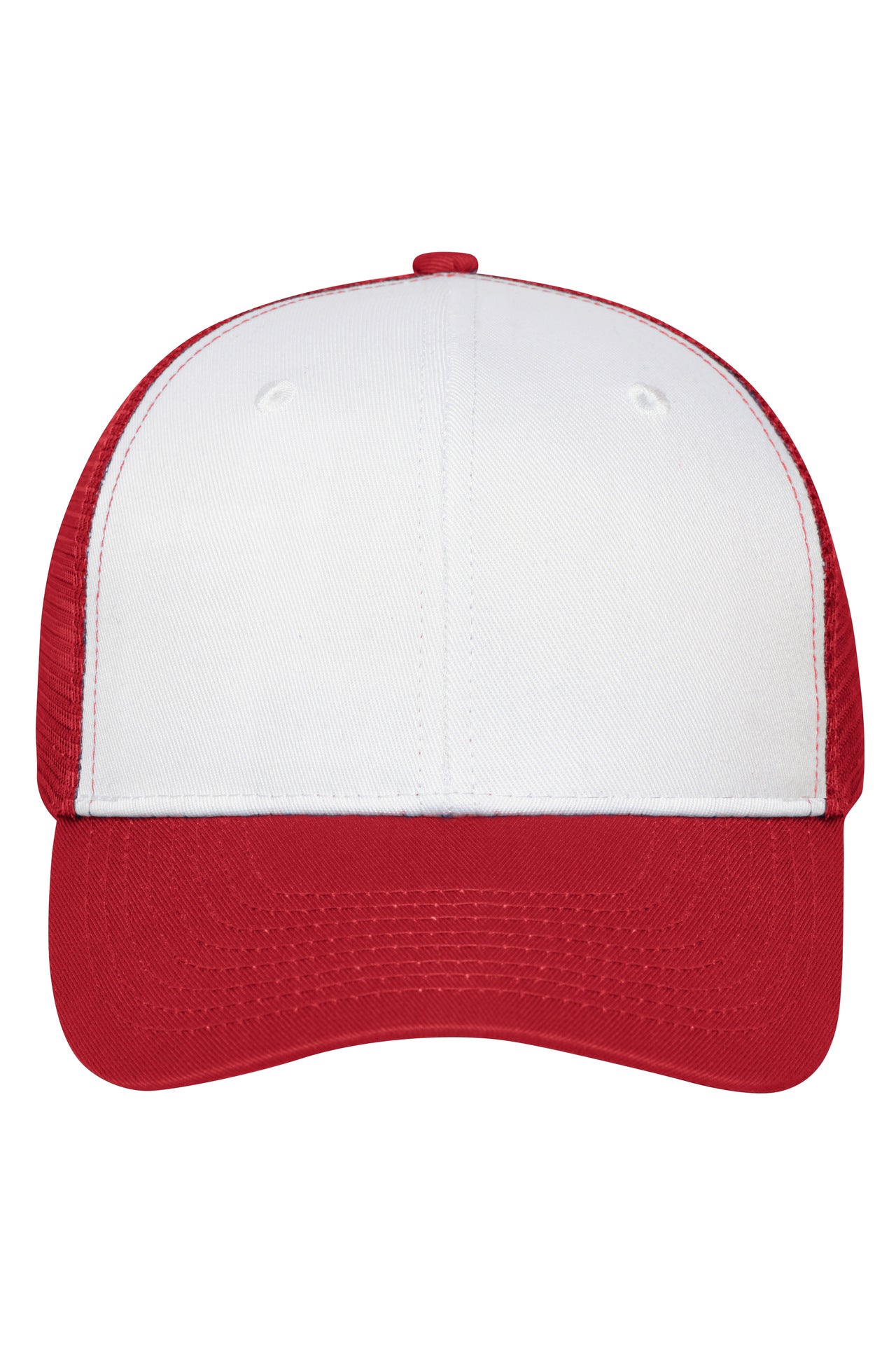 MB6239 - 6 Panel Mesh Cap in white/red Größe one size von Daiber