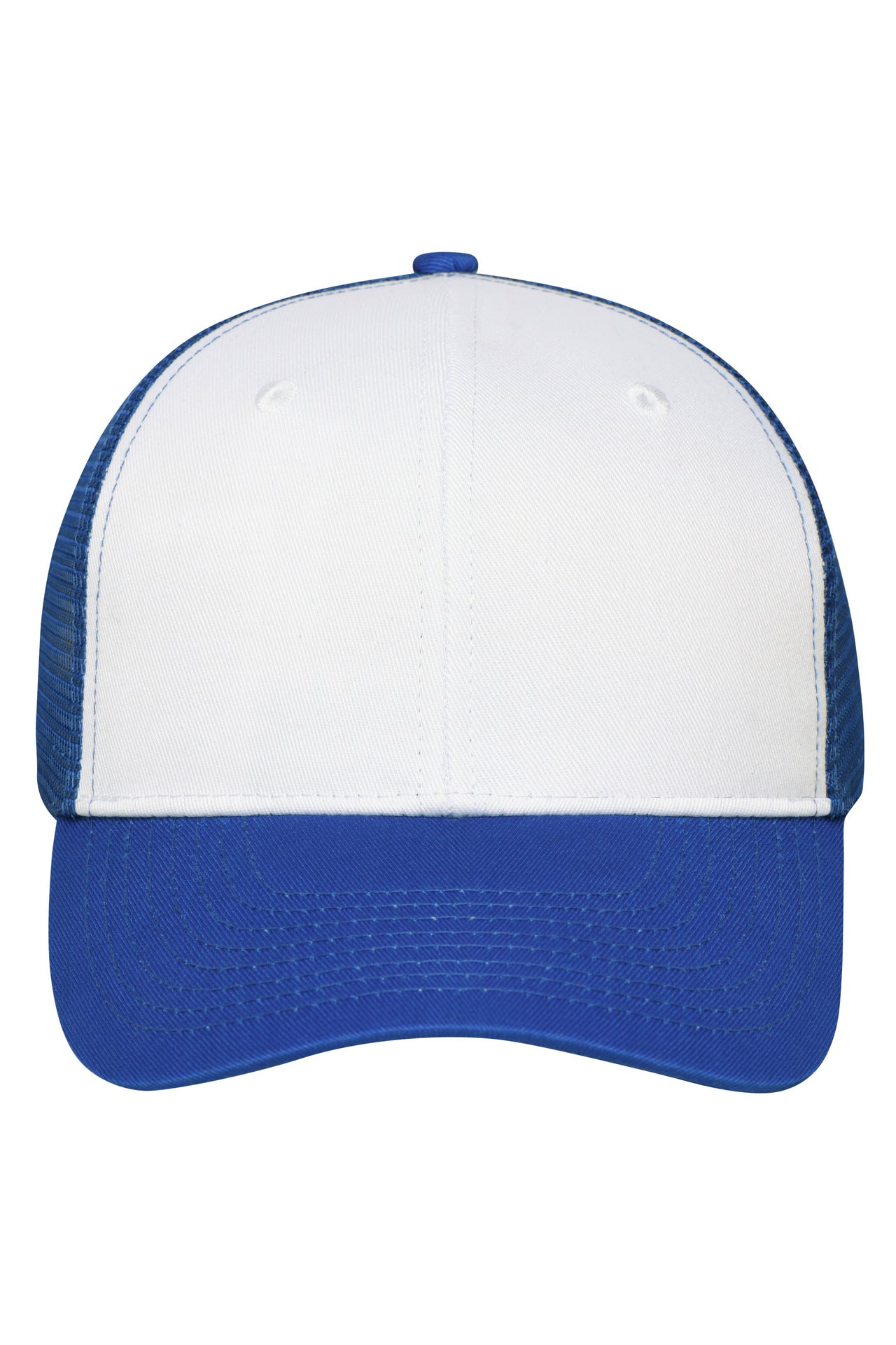 MB6239 - 6 Panel Mesh Cap in white/royal Größe one size von Daiber