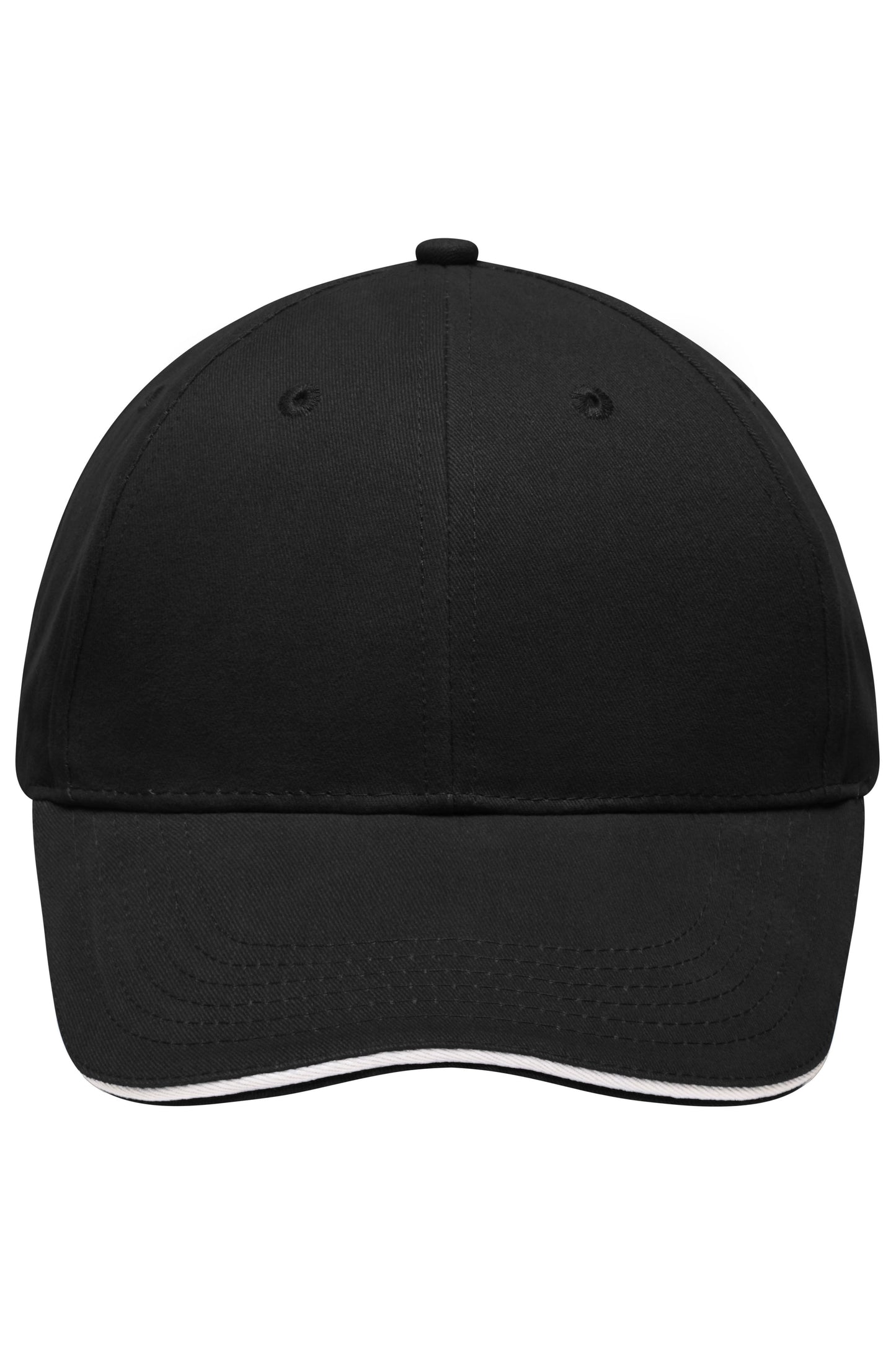 MB6541 - Light Brushed Sandwich Cap in black/white Größe one size von Daiber