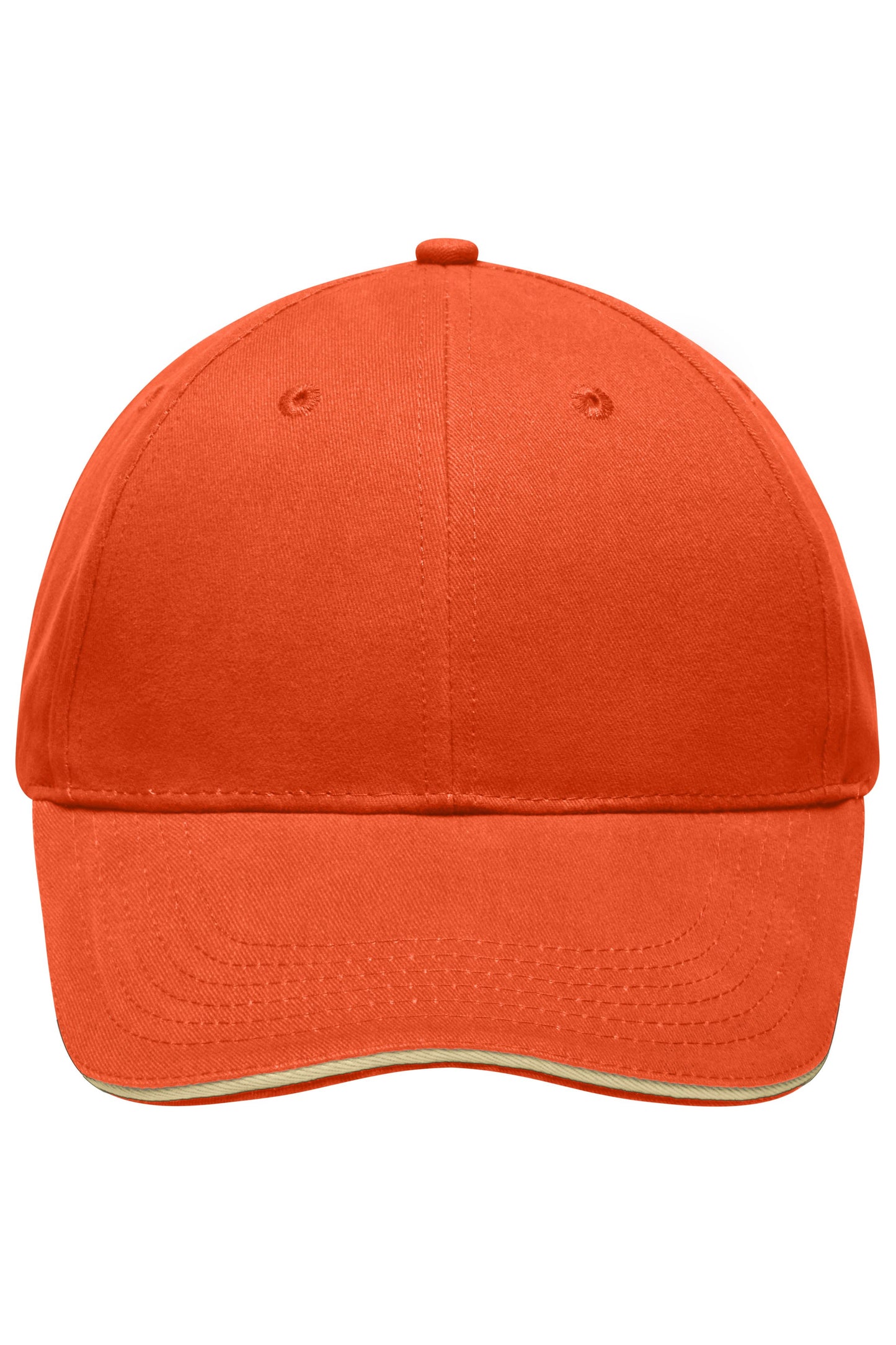 MB6541 - Light Brushed Sandwich Cap in dark-orange/beige Größe one size von Daiber