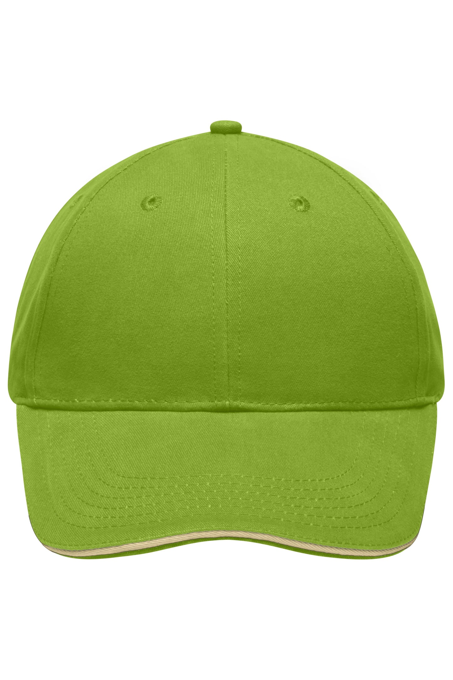 MB6541 - Light Brushed Sandwich Cap in lime-green/beige Größe one size von Daiber