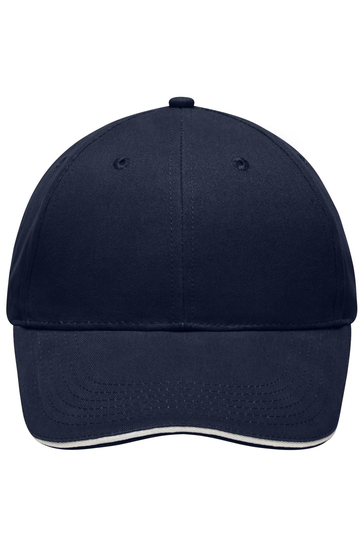 MB6541 - Light Brushed Sandwich Cap in navy/white Größe one size von Daiber