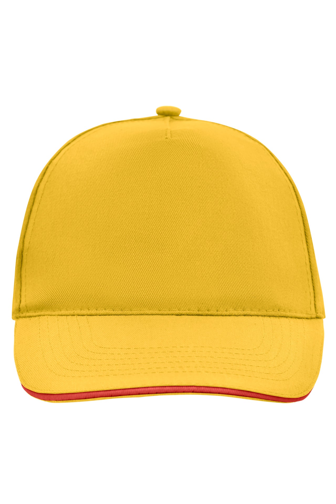 MB6552 - 5 Panel Promo Sandwich Cap in gold-yellow/red Größe one size von Daiber