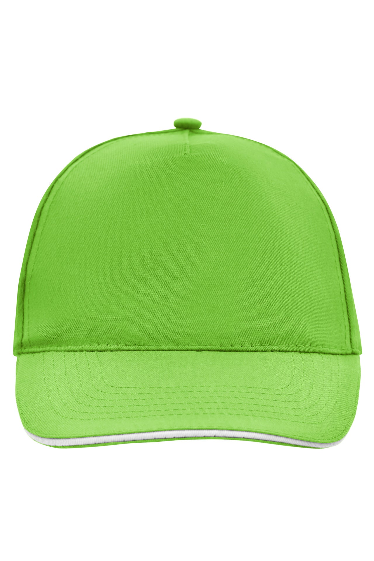 MB6552 - 5 Panel Promo Sandwich Cap in lime-green/white Größe one size von Daiber