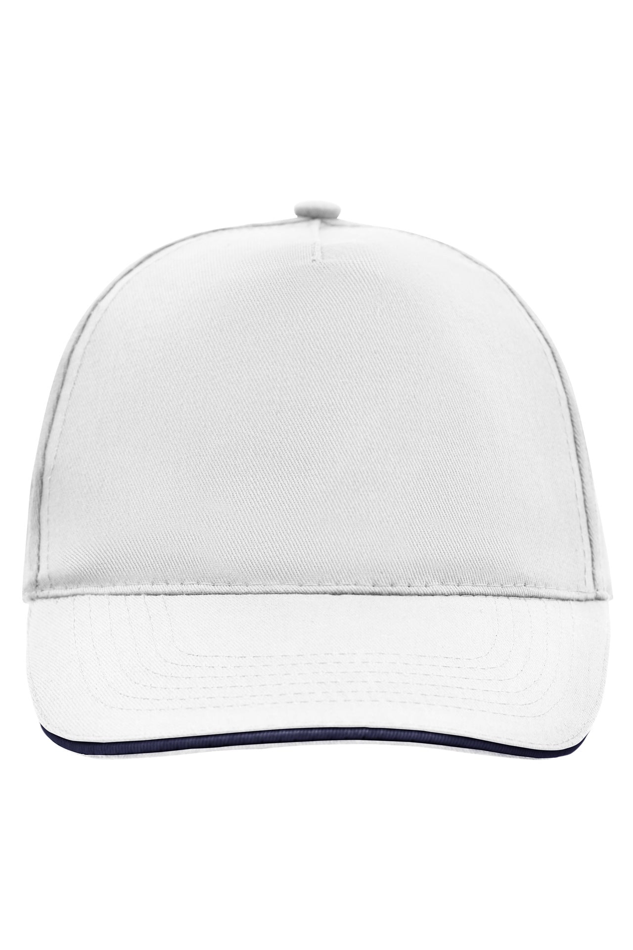 MB6552 - 5 Panel Promo Sandwich Cap in white/navy Größe one size von Daiber
