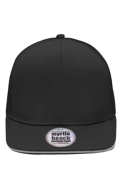 MB6635 - Pro Cap Mesh 6 Panel in black/light-grey Größe one size von Daiber