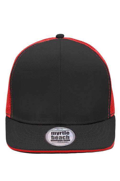 MB6635 - Pro Cap Mesh 6 Panel in black/red Größe one size von Daiber