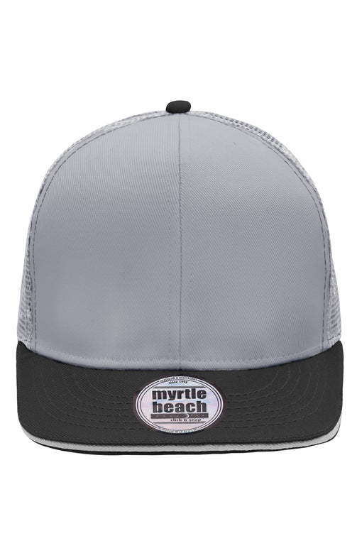 MB6635 - Pro Cap Mesh 6 Panel in light-grey/black Größe one size von Daiber