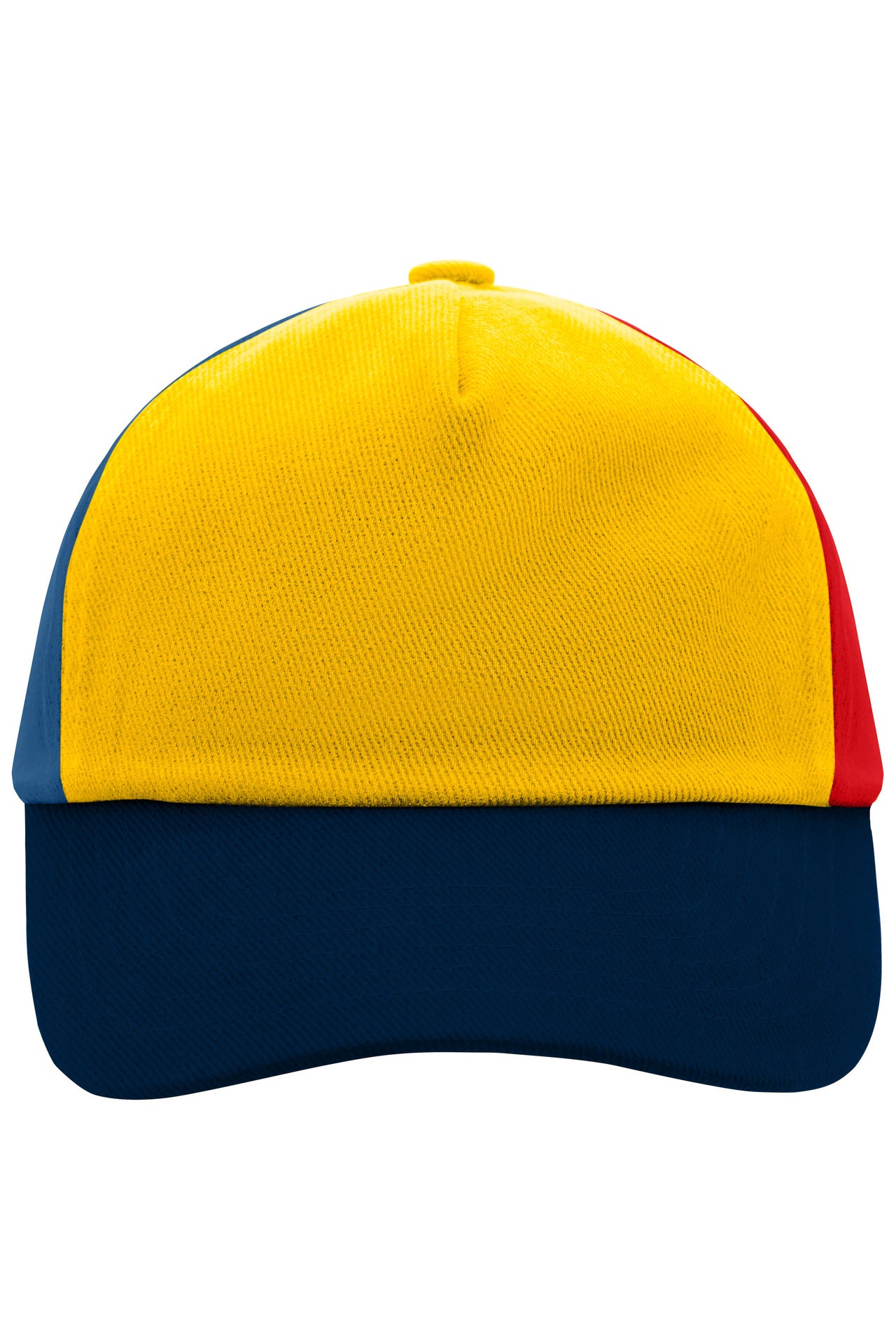 MB7010 - 5 Panel Kids' Cap in gold-yellow/royal/red/navy Größe one size von Daiber