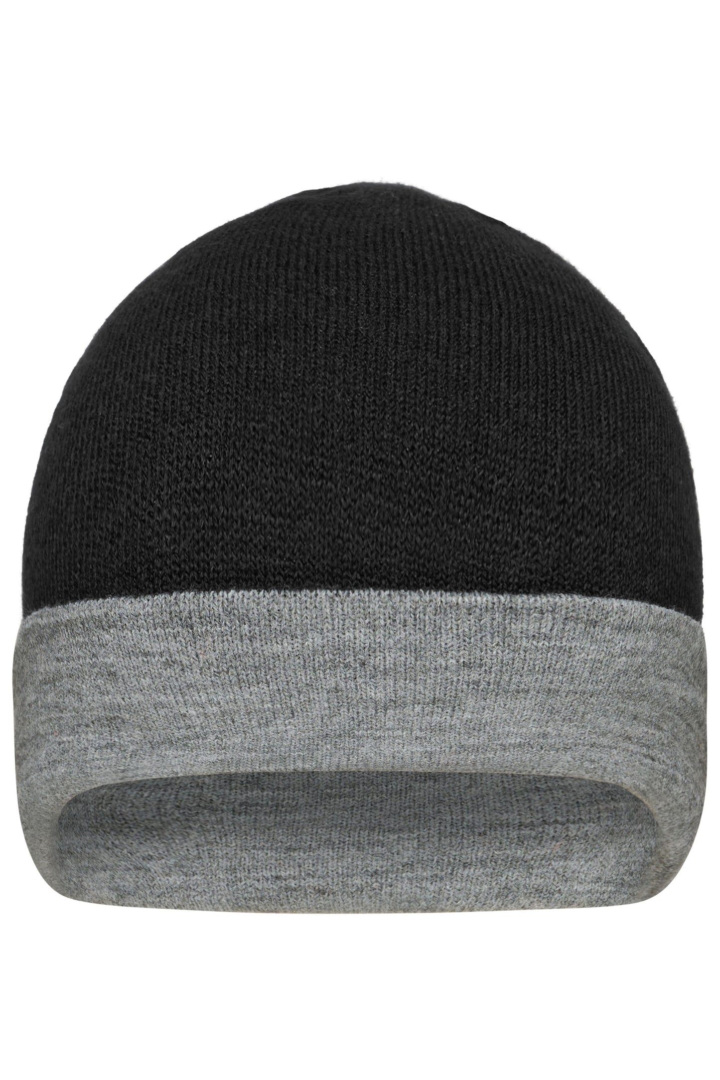 MB7400 - Reversible Beanie in black/grey-heather Größe one size von Daiber