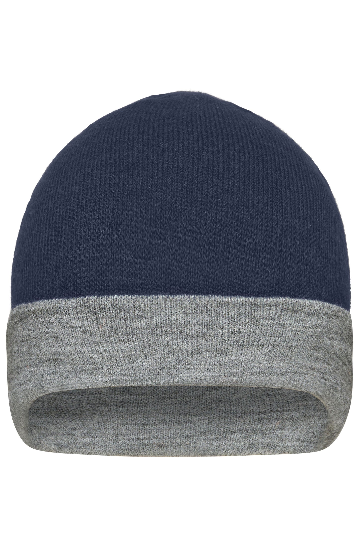 MB7400 - Reversible Beanie in navy/grey-heather Größe one size von Daiber