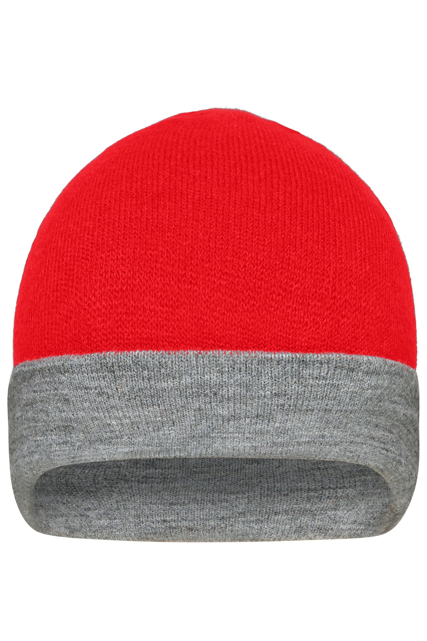 MB7400 - Reversible Beanie in red/grey-heather Größe one size von Daiber