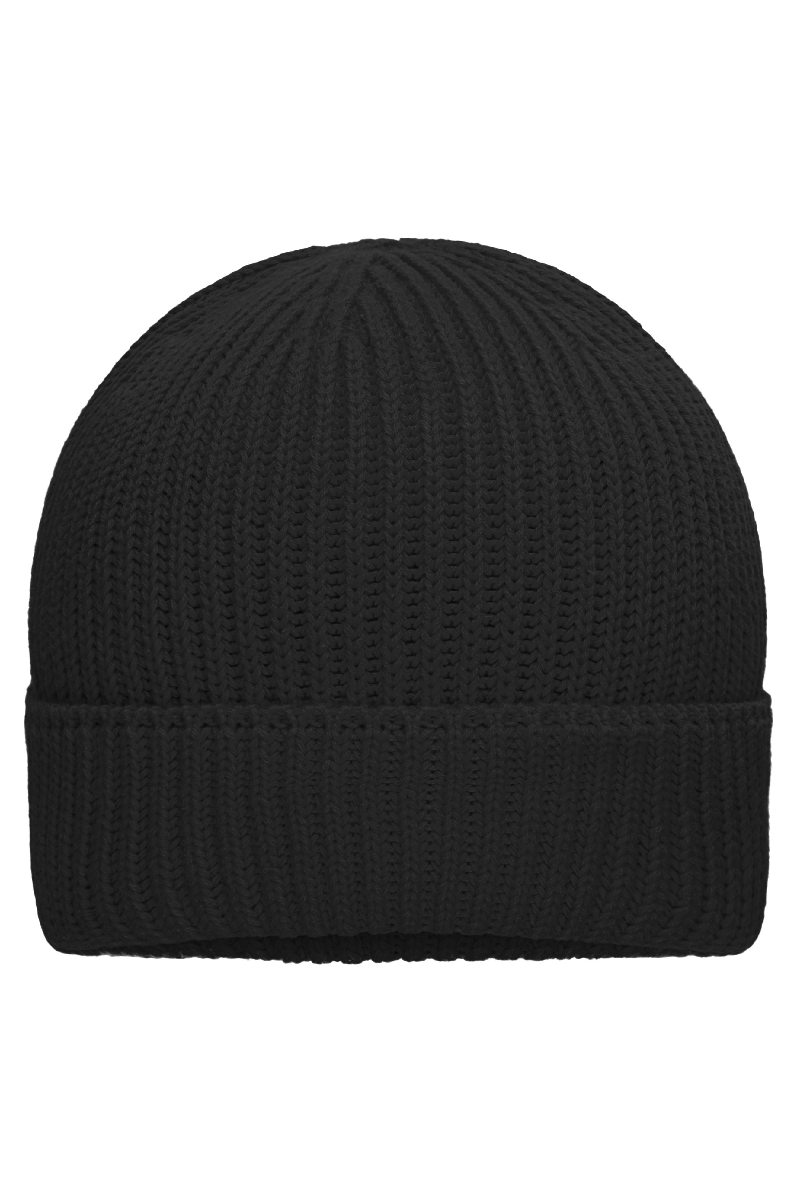 MB7409 - Bio Cotton Winter Beanie in black Größe one size von Daiber