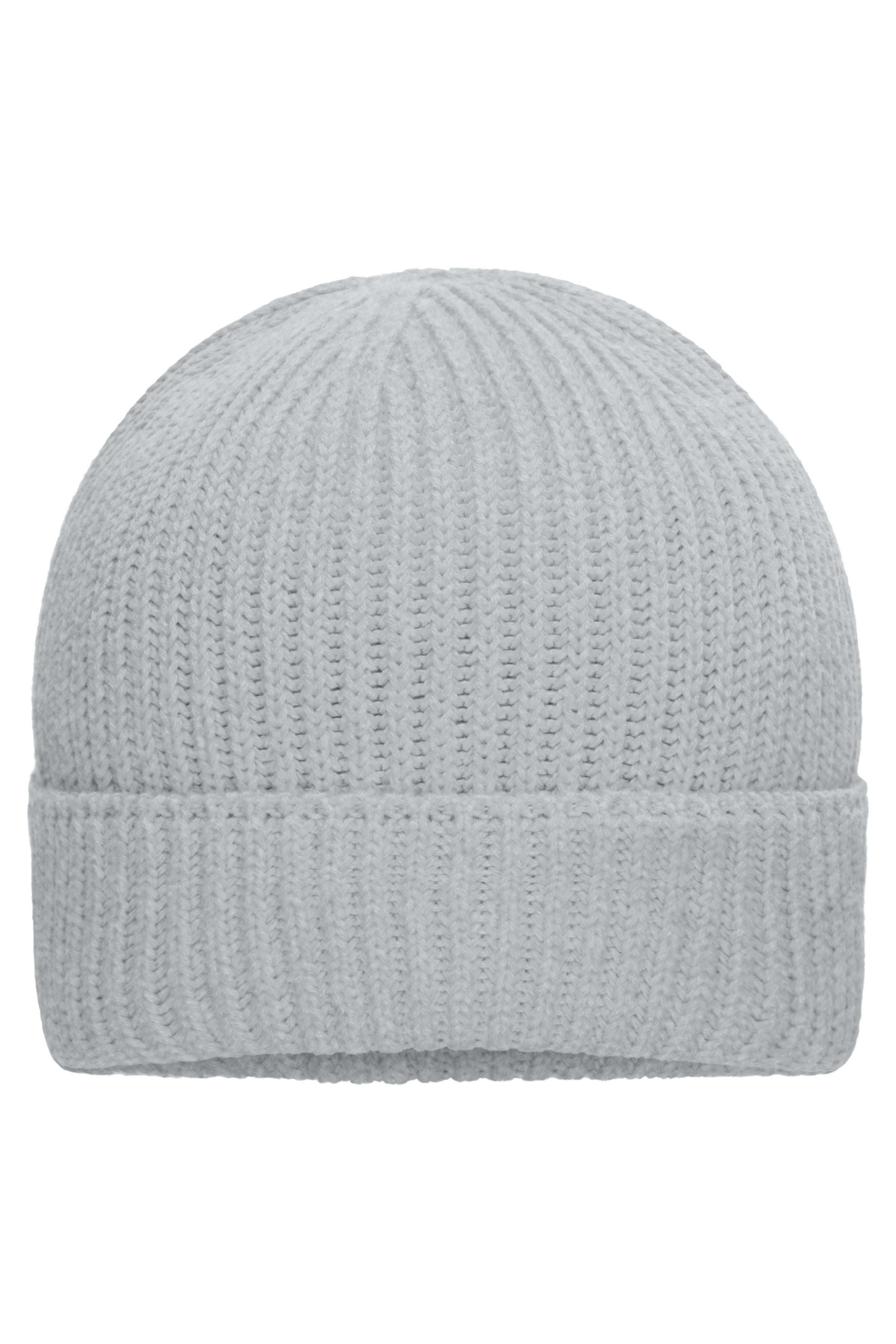 MB7409 - Bio Cotton Winter Beanie in light-grey-melange Größe one size von Daiber