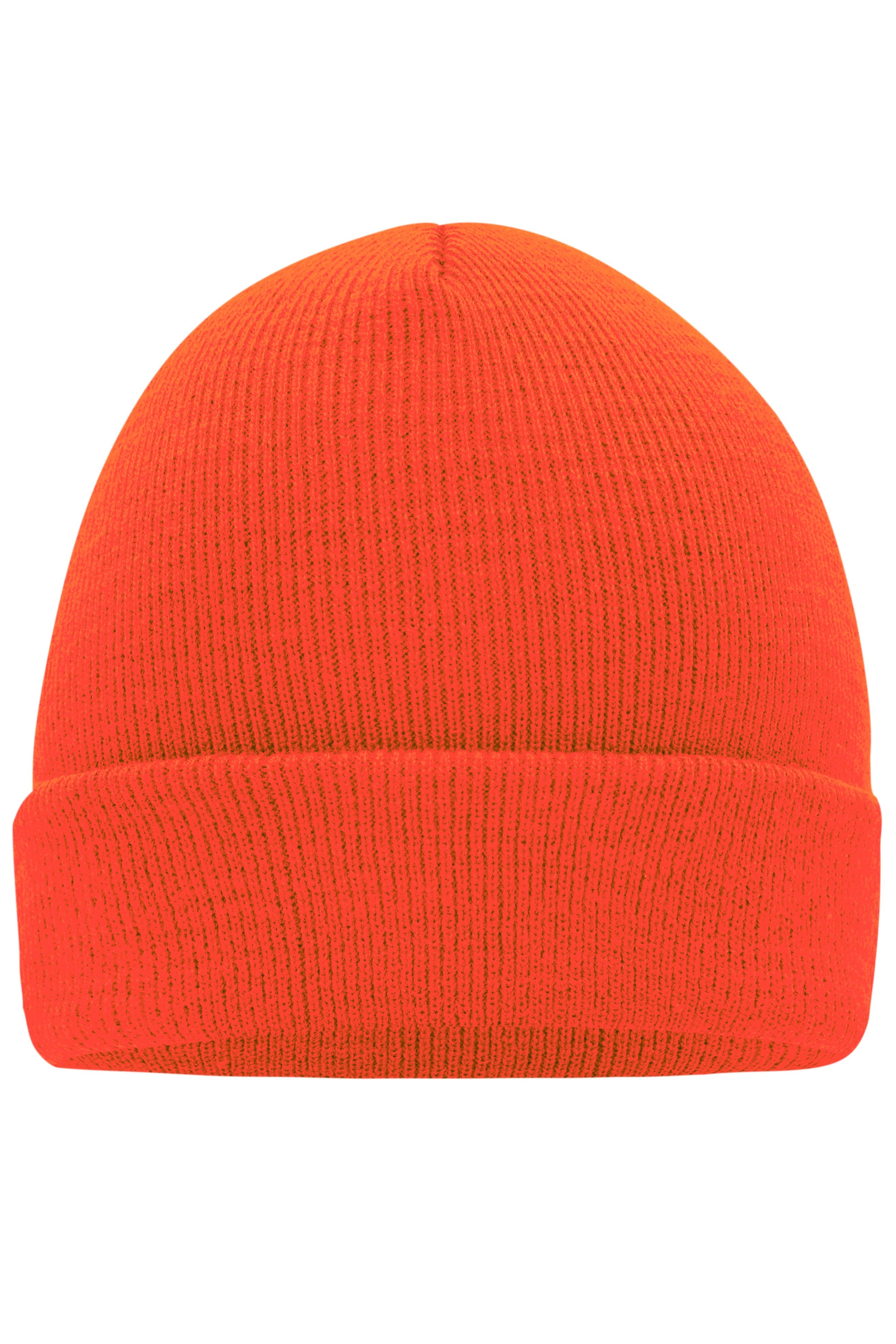 MB7500 - Knitted Cap in bright-orange Größe one size von Daiber