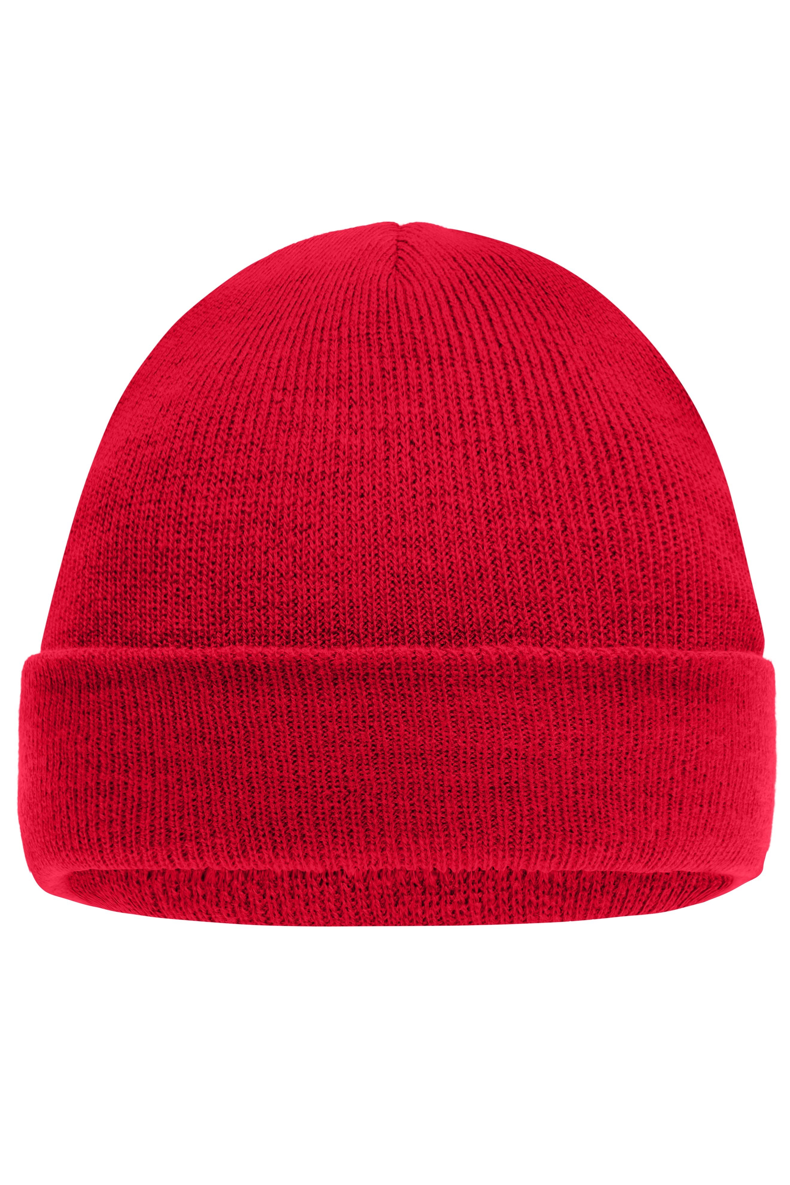 MB7501 - Knitted Cap for Kids in red Größe one size von Daiber