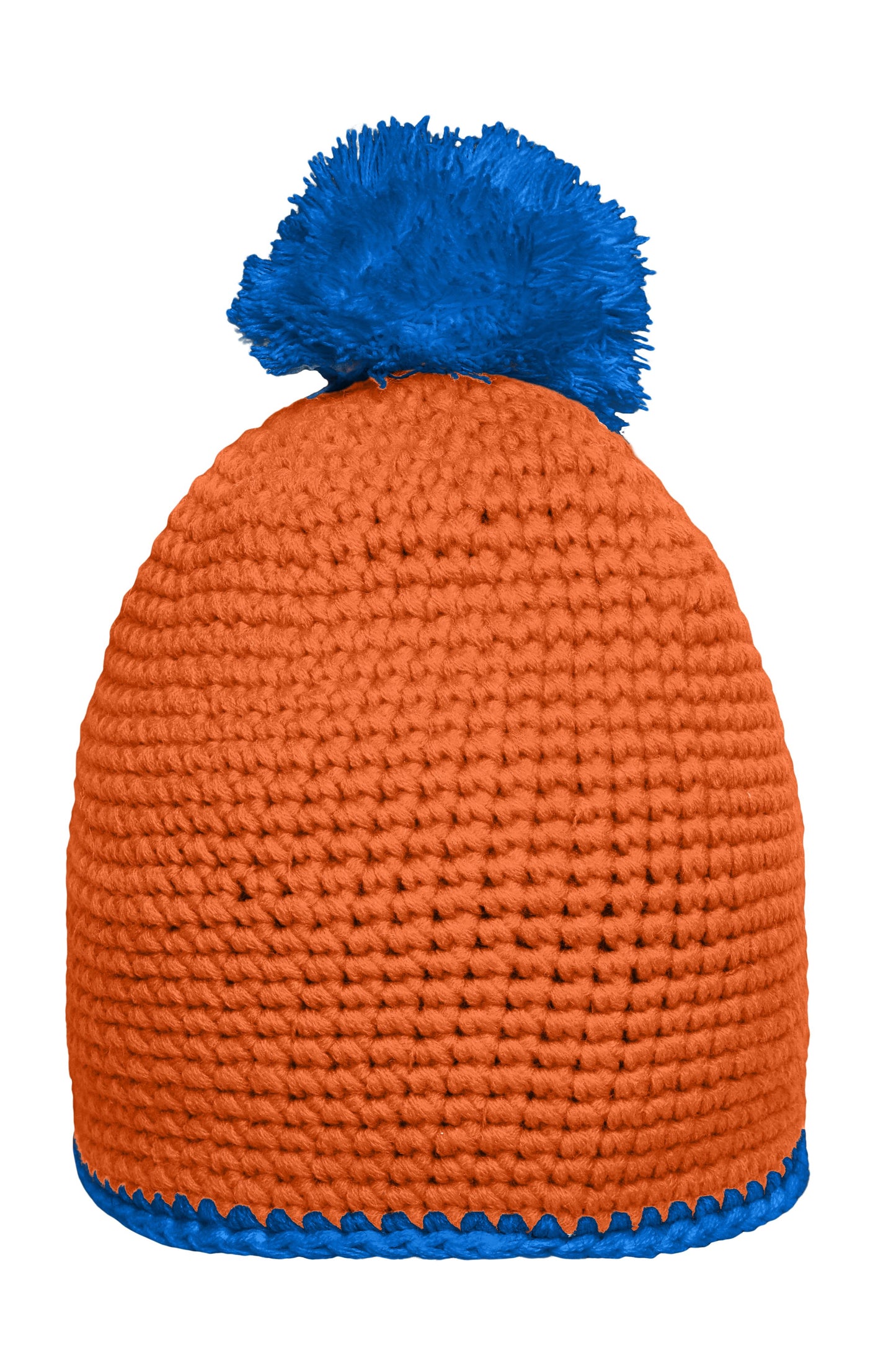 MB7964 - Pompon Hat with Contrast Stripe in orange/aqua Größe one size von Daiber