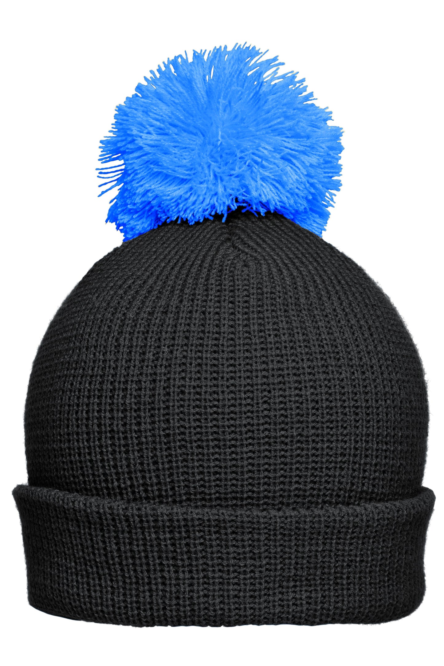 MB7967 - Pompon Hat with Brim in black/pacific Größe one size von Daiber