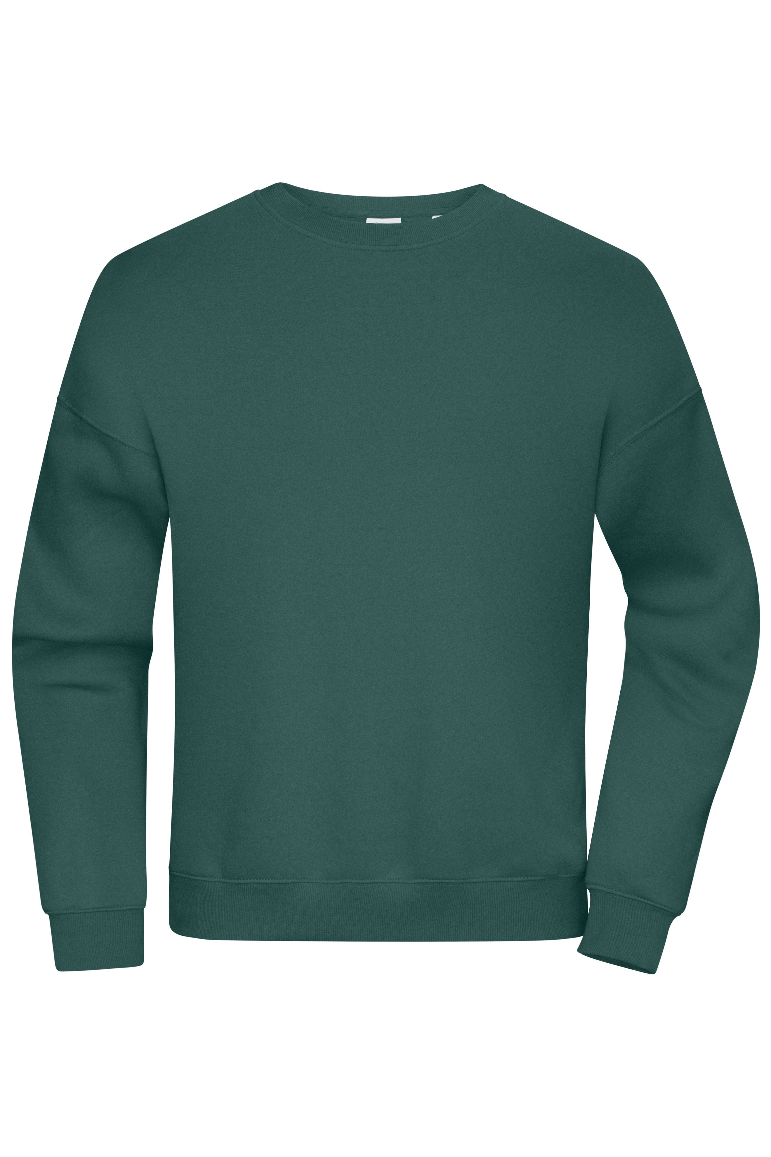 8042 - Oversized Sweat UNISEX in smoky-green Größe XXS von Daiber