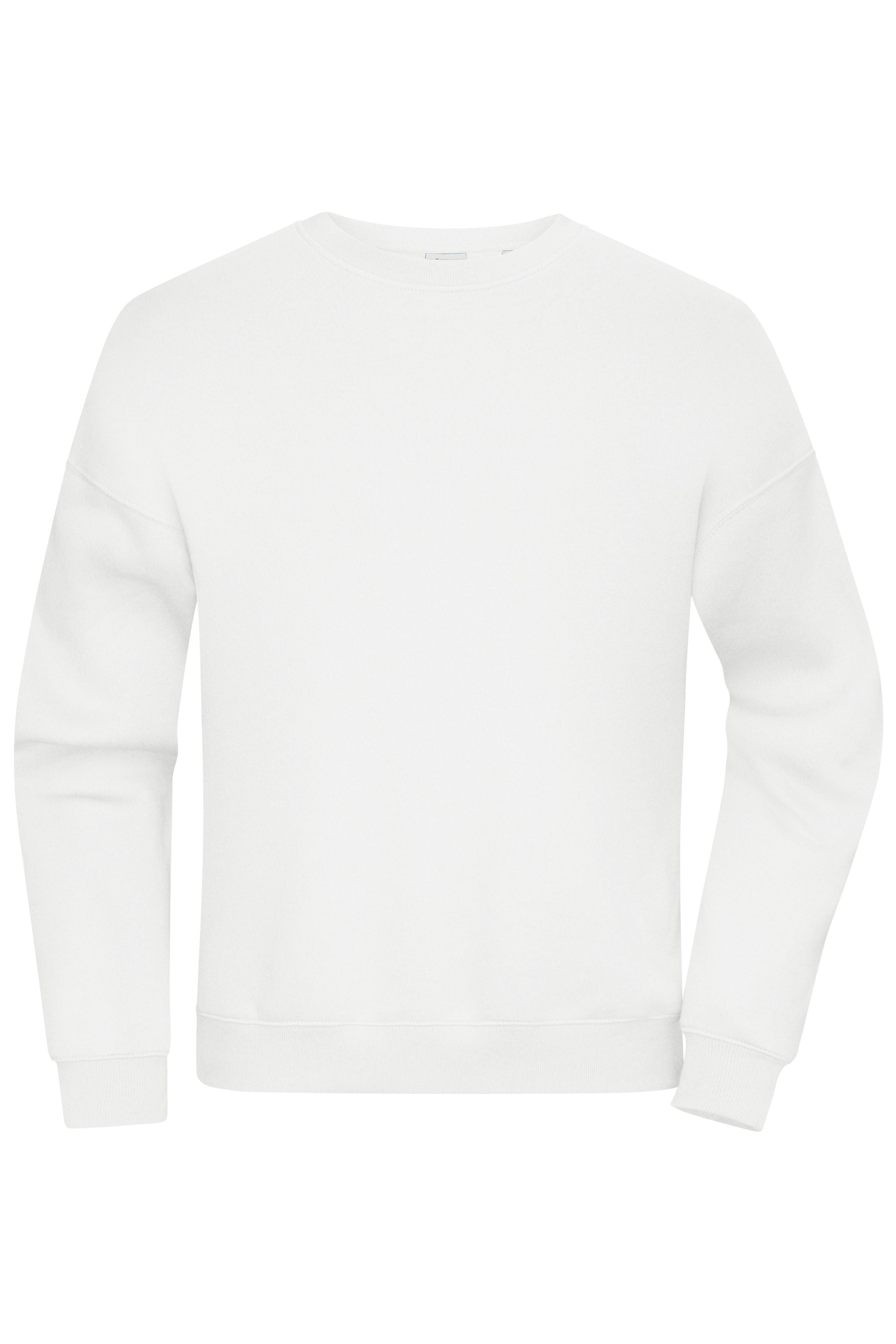 8042 - Oversized Sweat UNISEX in white Größe XXS von Daiber