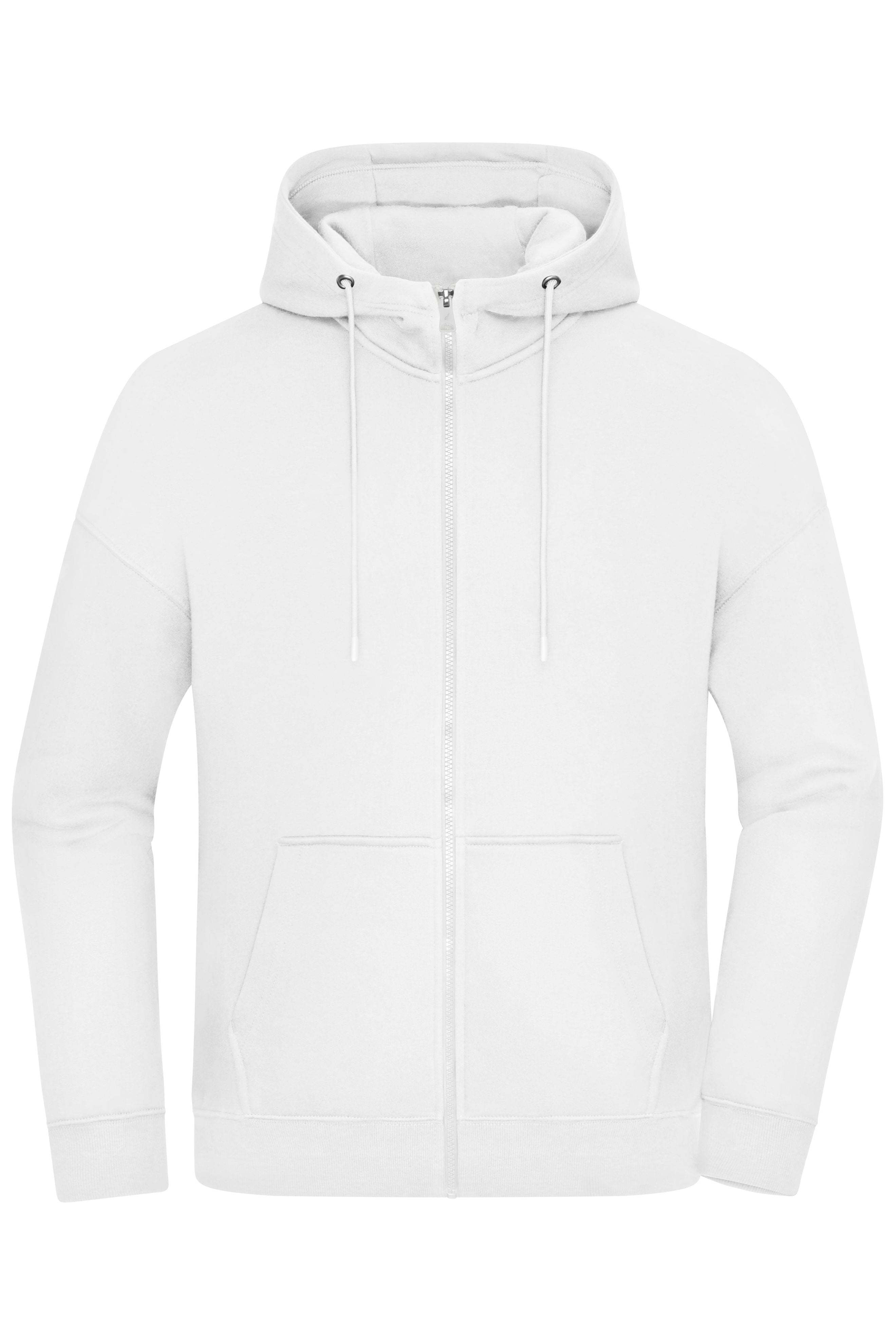 8043 - Oversized Hooded Jacket UNISEX in white Größe XXS von Daiber
