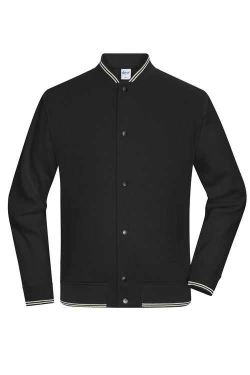 8044 - College-Jacket UNISEX in black/black Größe XXS von Daiber