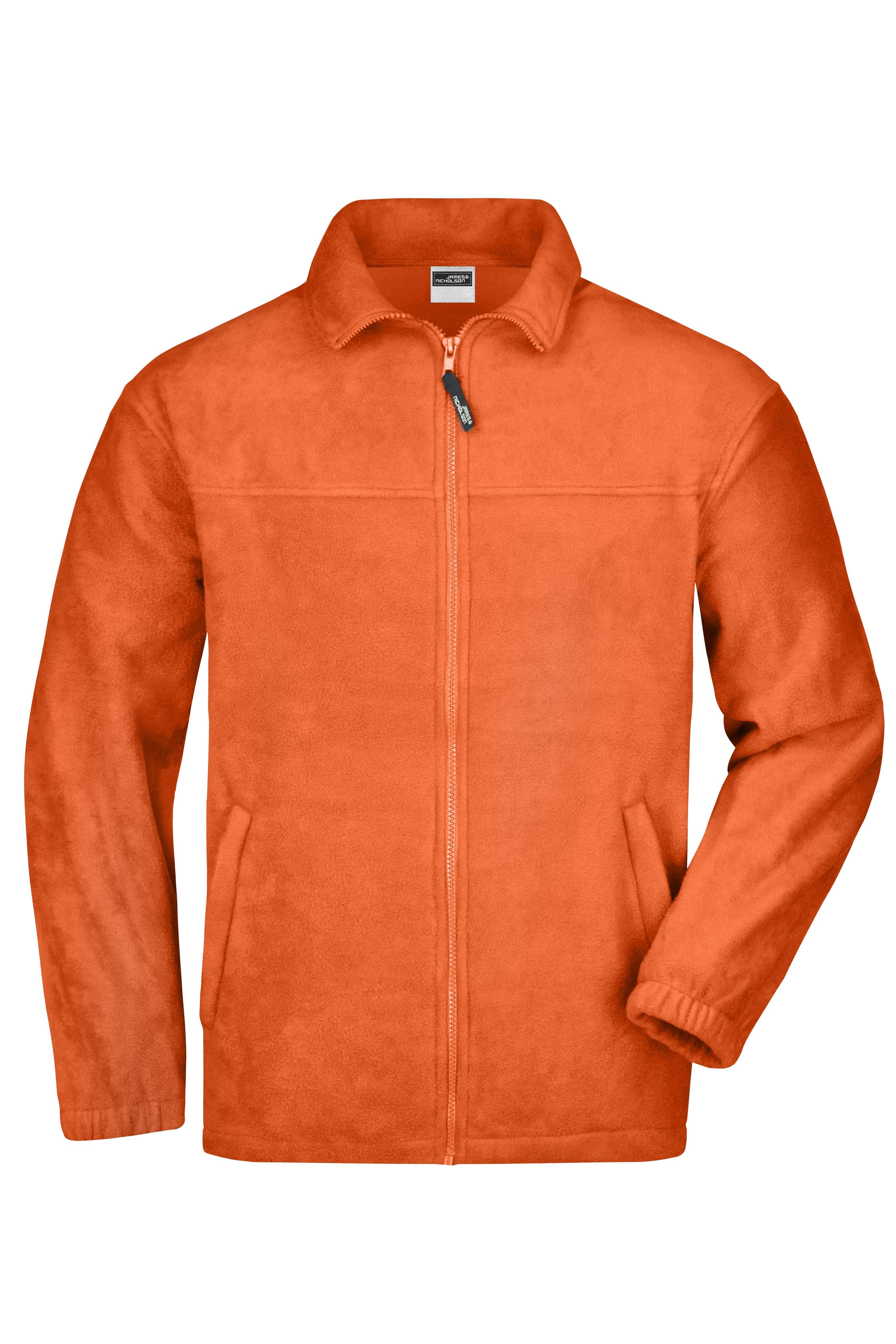 JN044 - Full-Zip Fleece in orange Größe S von Daiber