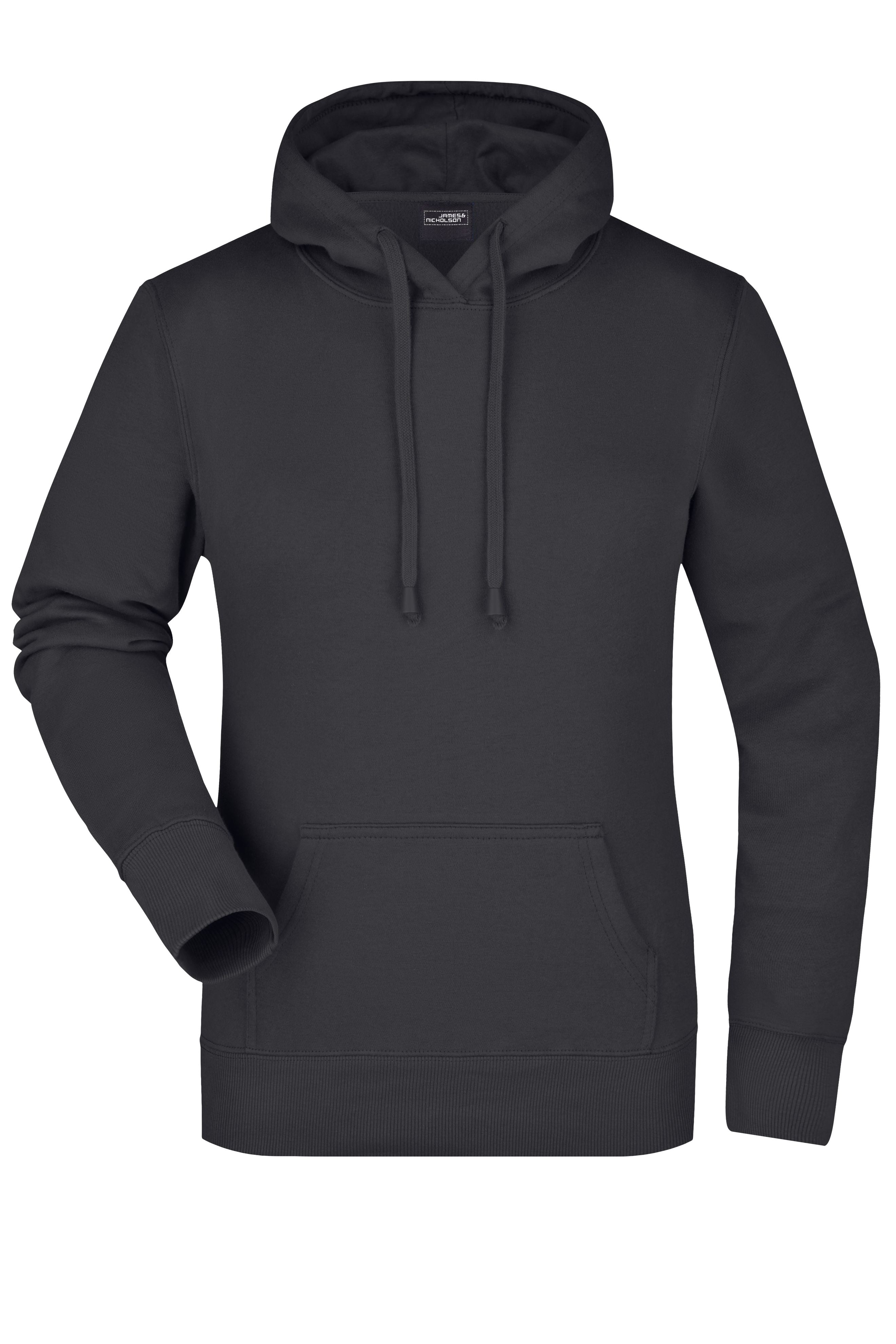 JN051 - Ladies' Hooded Sweat in black Größe S von Daiber