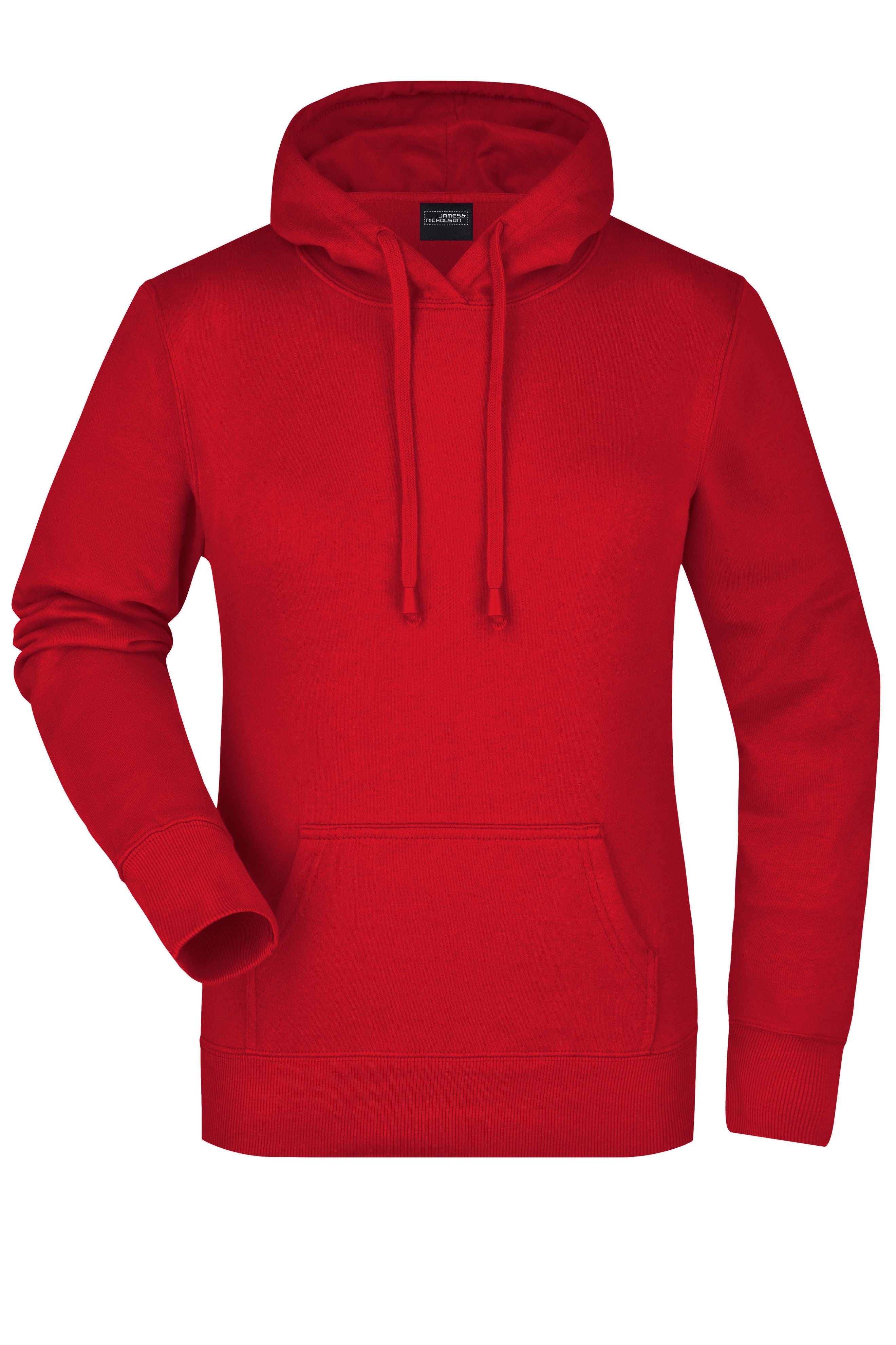 JN051 - Ladies' Hooded Sweat in red Größe S von Daiber