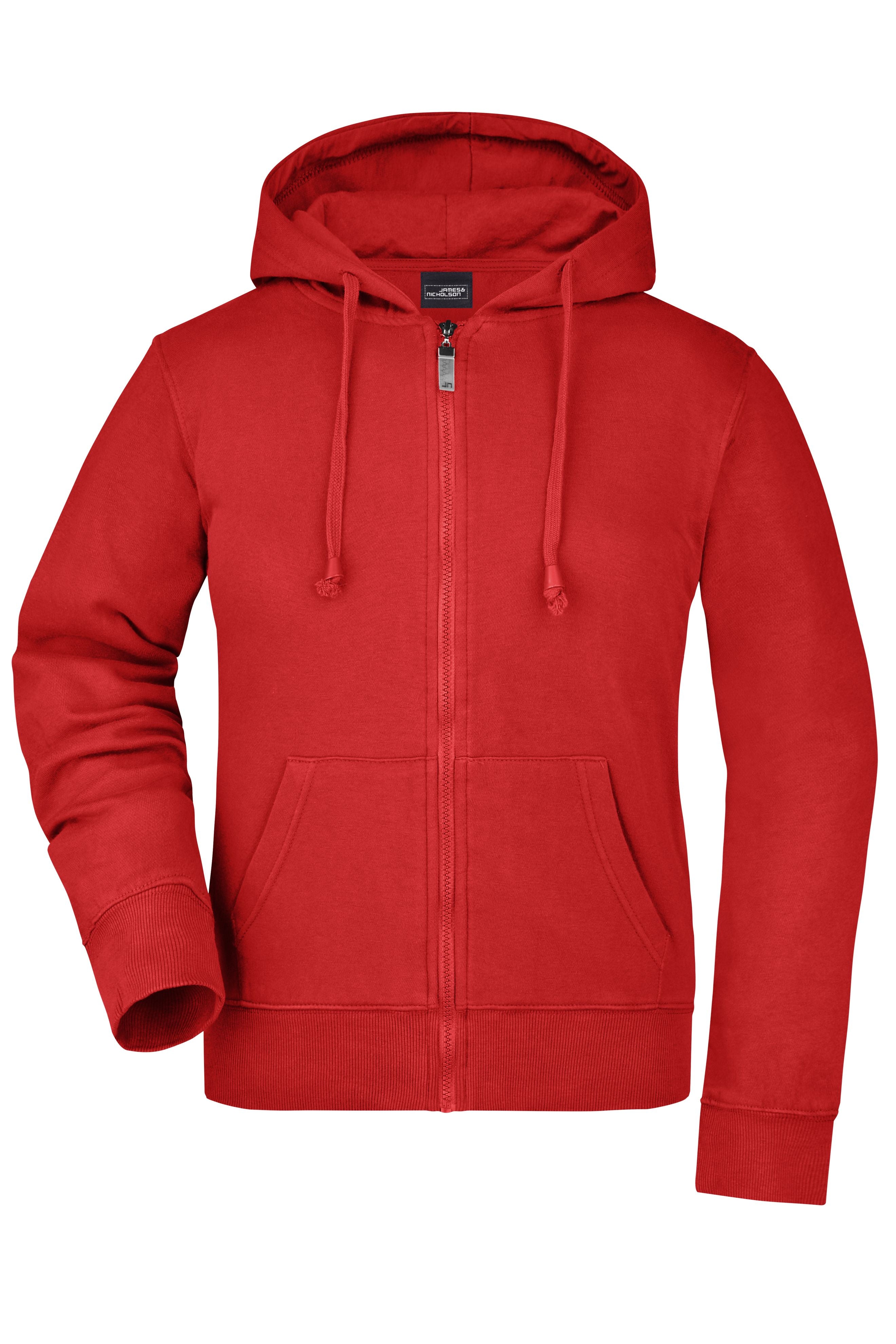 JN053 - Ladies' Hooded Jacket in red Größe S von Daiber