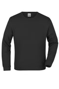 JN057 - Basic Sweat in black Größe S von Daiber
